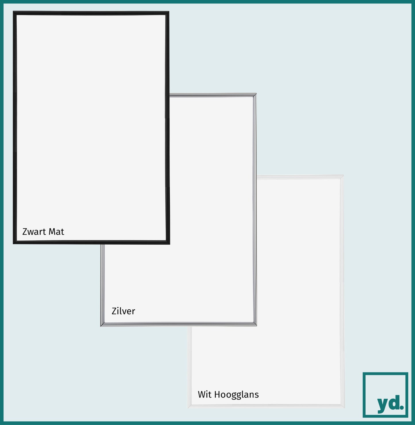 Posterlijst 60x80cm Zwart Mat MDF Parma