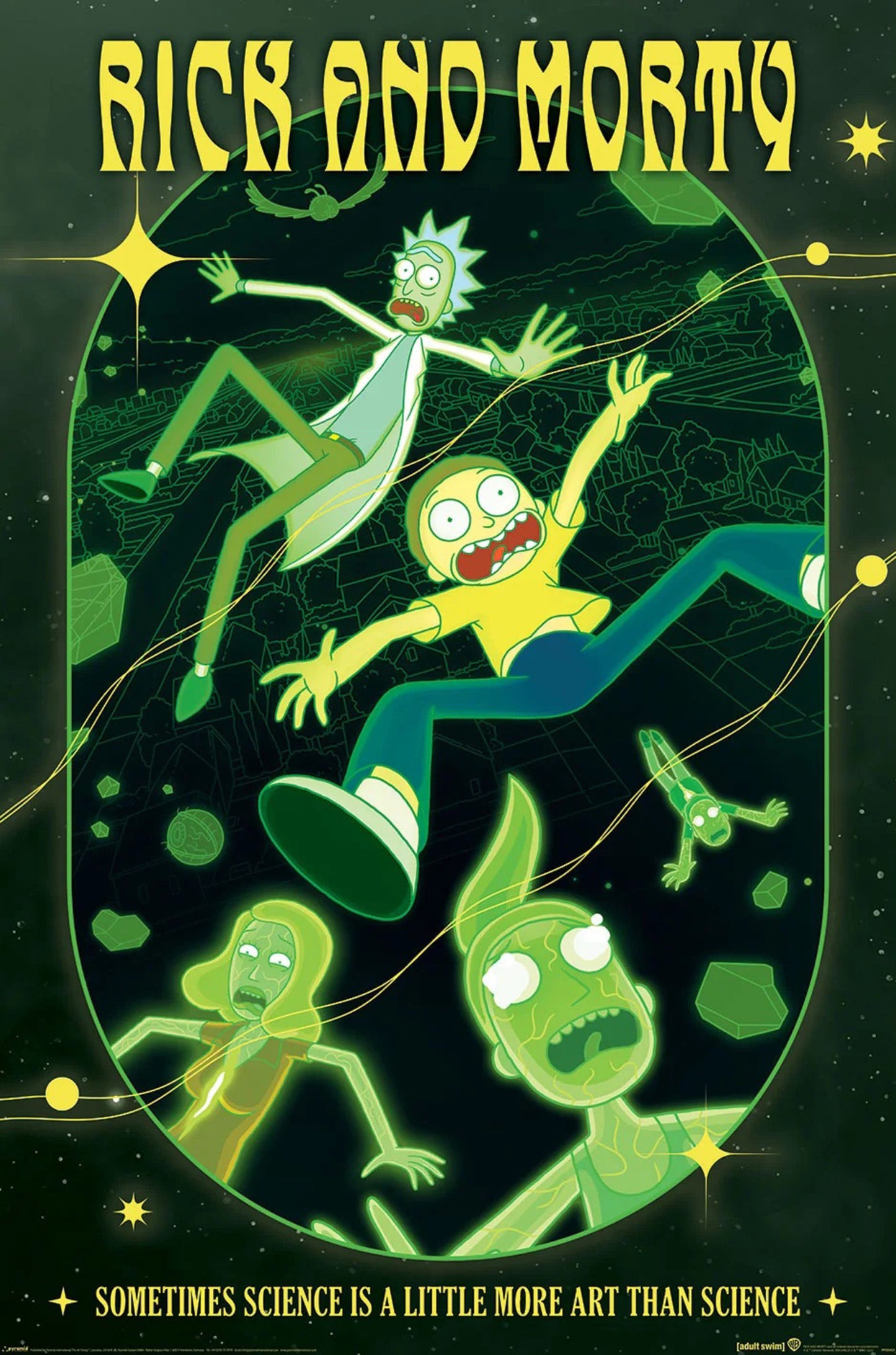 Poster Rick and Morty - Rave Rickrival 61x91,5cm
