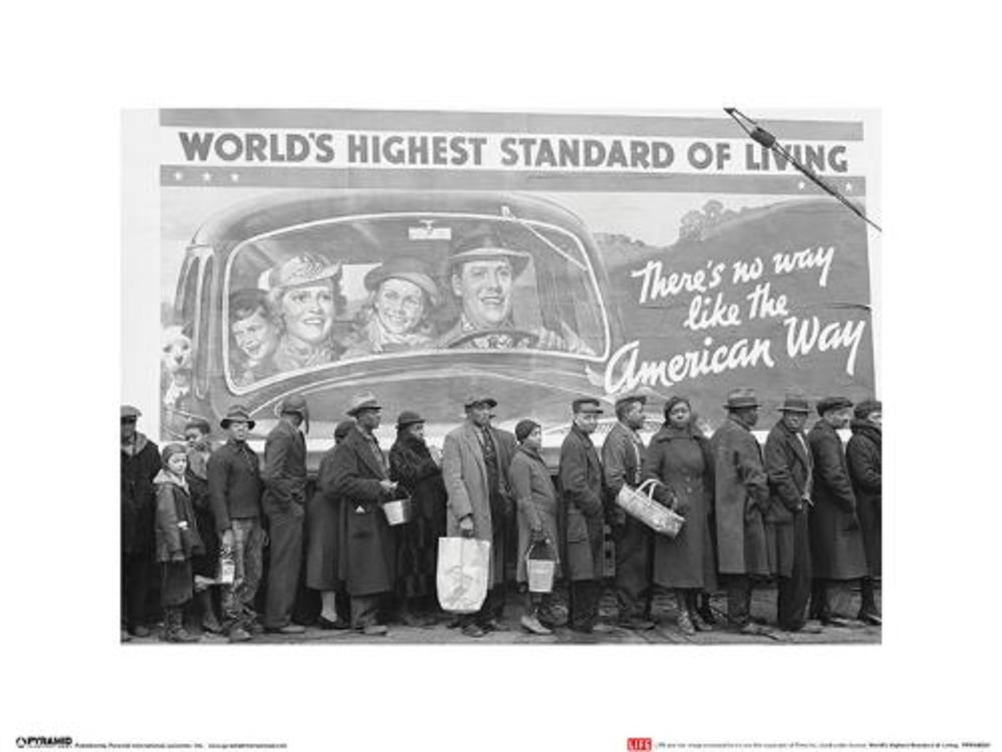 Kunstdruk Time Life - World's Highest Standard of Living 30x40cm