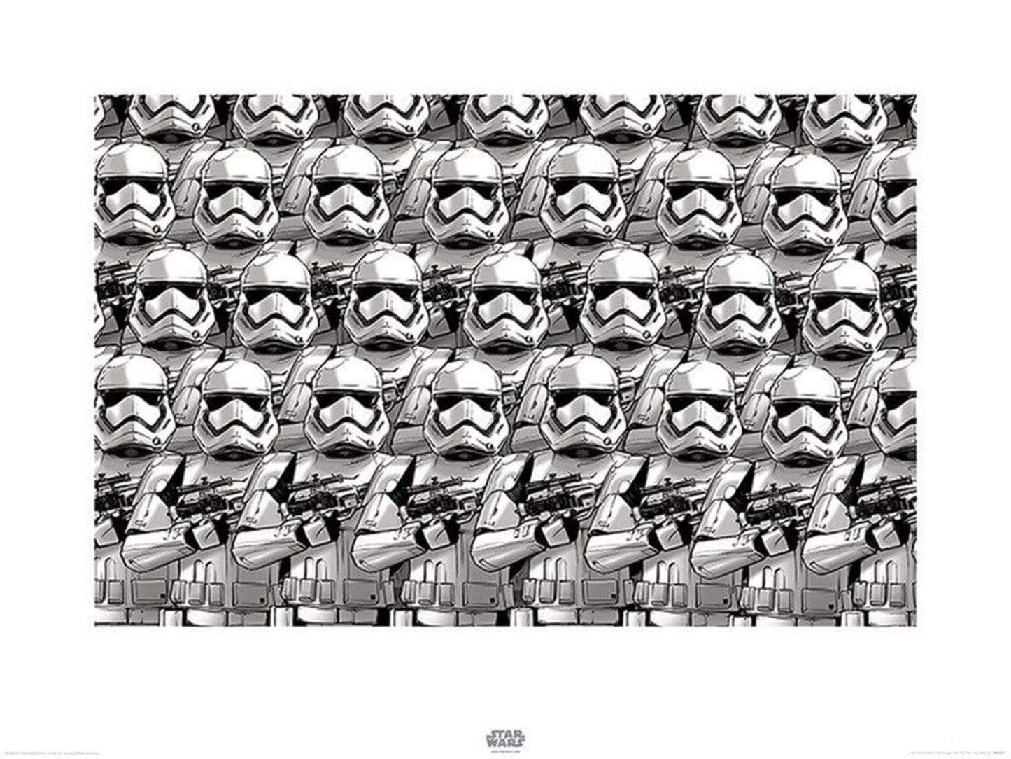 Kunstdruk Star Wars - Episode VII Stormtrooper Pencil Art 80x60cm