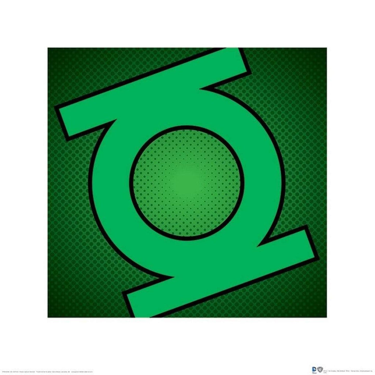Kunstdruk DC Comics - Green Lantern - Symbol 40x40cm