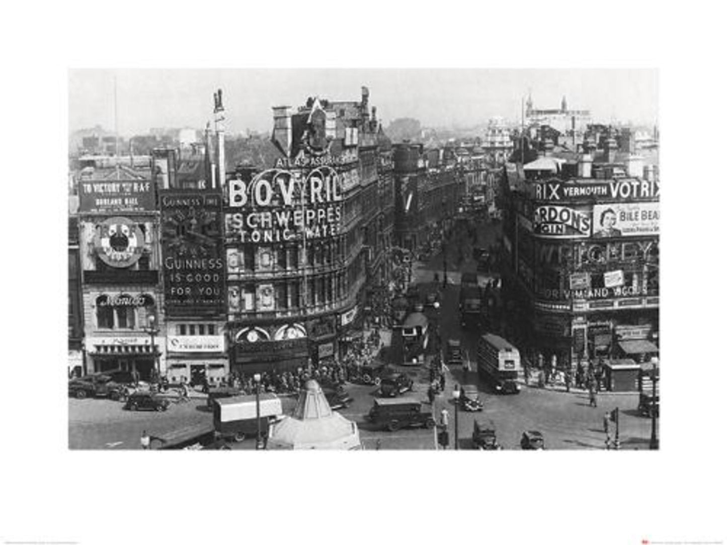 Kunstdruk Time Life - Piccadilly Circus London 1942 60x80cm
