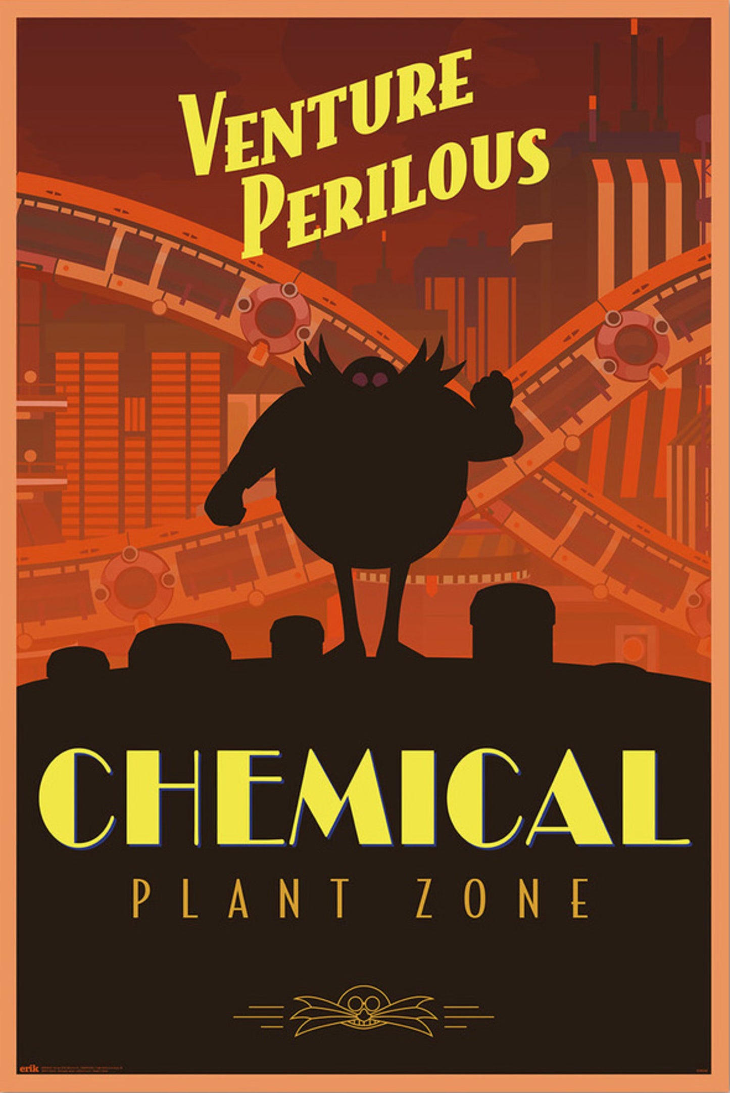 Poster Sonic the Hedgehog - Venture Perilous Chemical Plant Zone 61x91,5cm