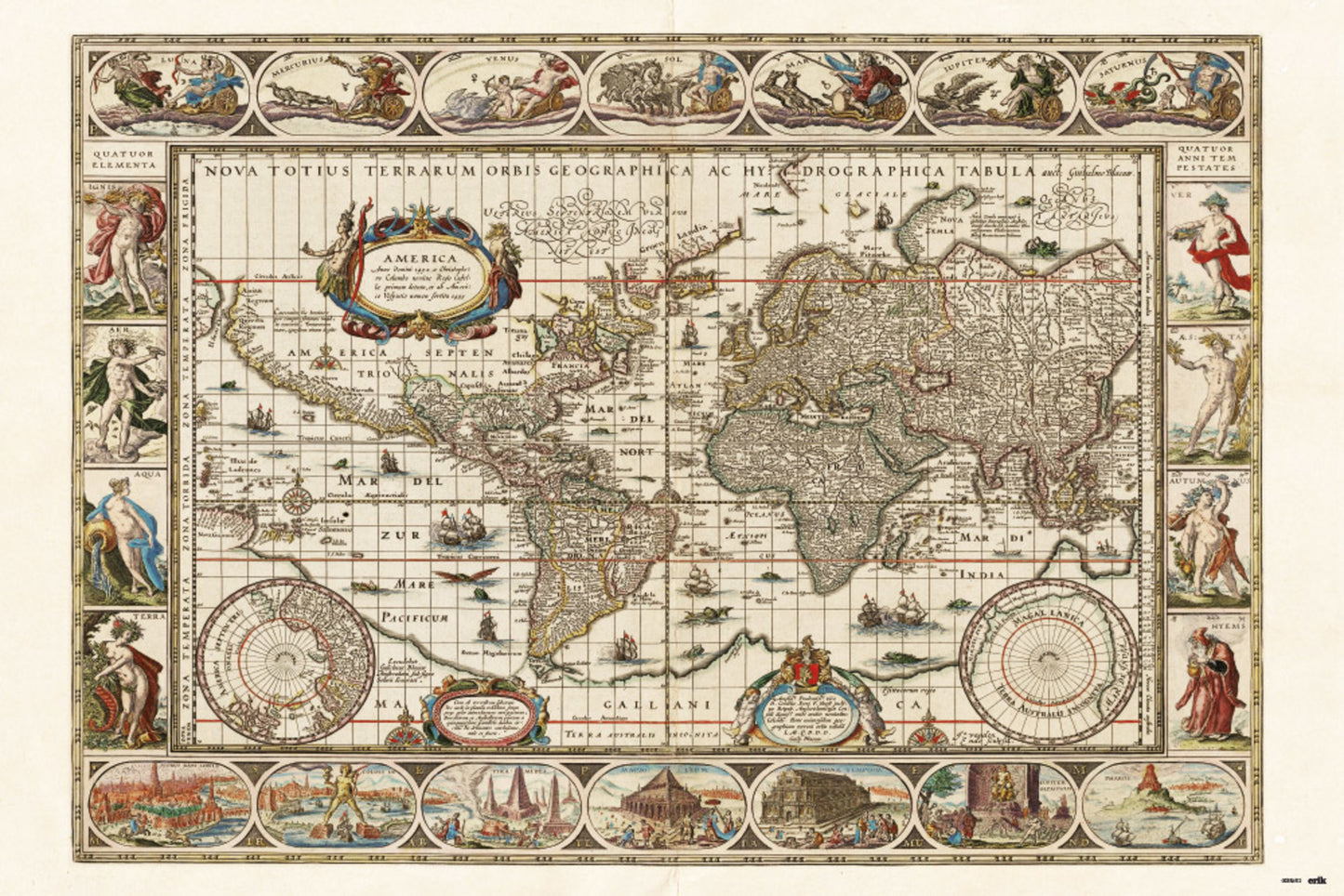 Poster Ancient World Map 91,5x61cm