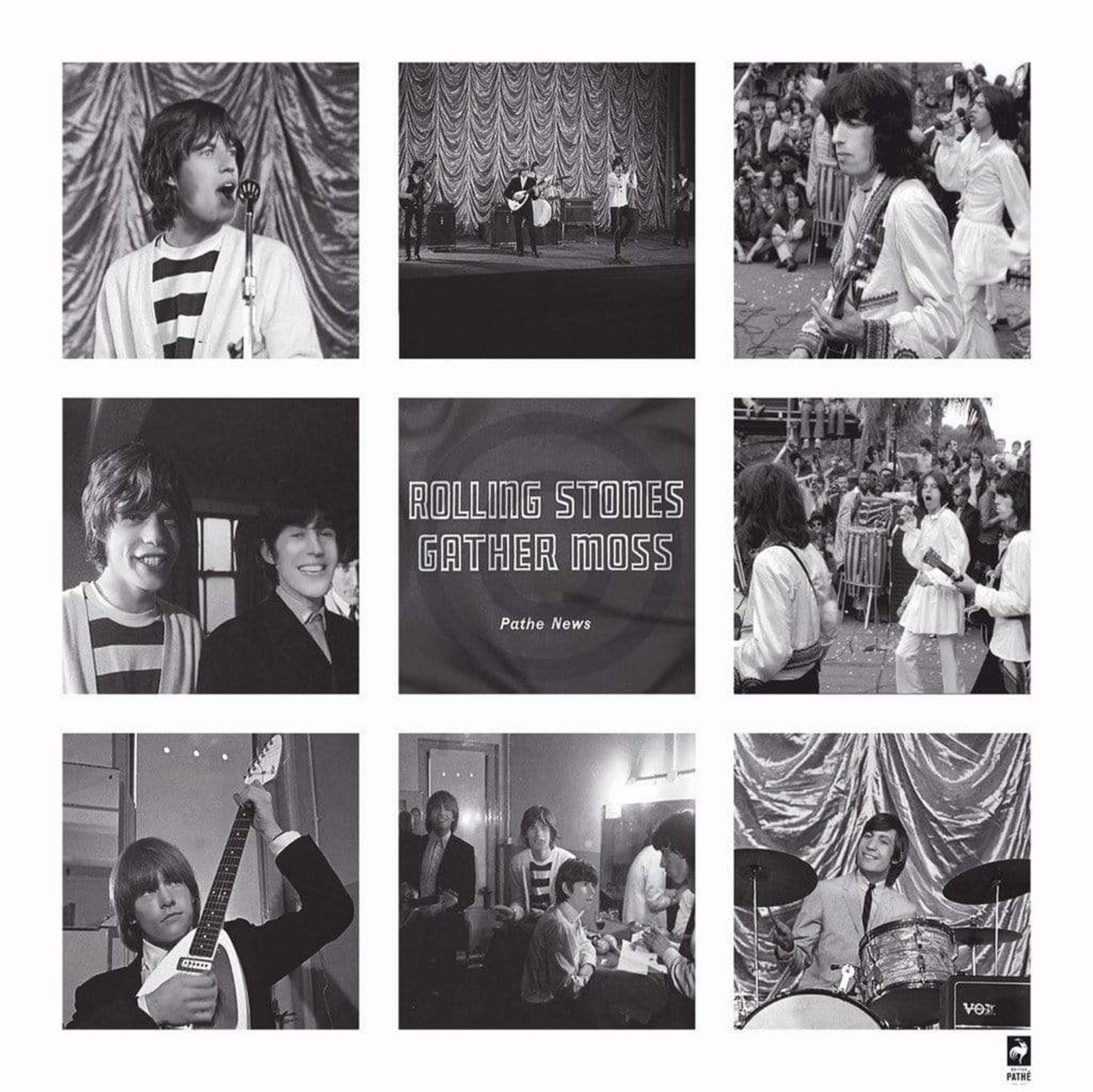 British Pathe - Rolling Stones - Gather Moss Kunstdruk 70x70cm