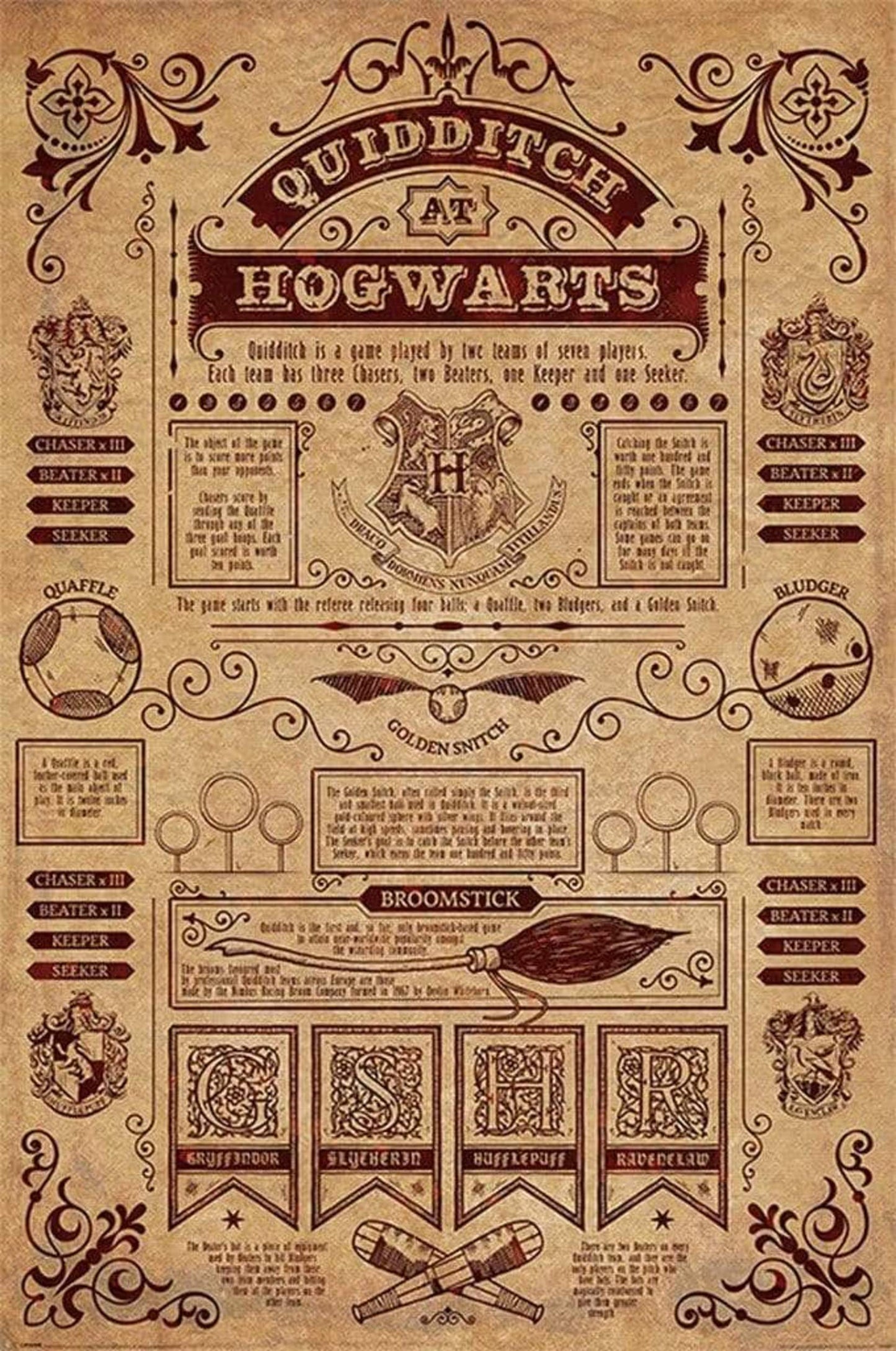 Poster Harry Potter - Quidditch At Hogwarts 61x91,5cm