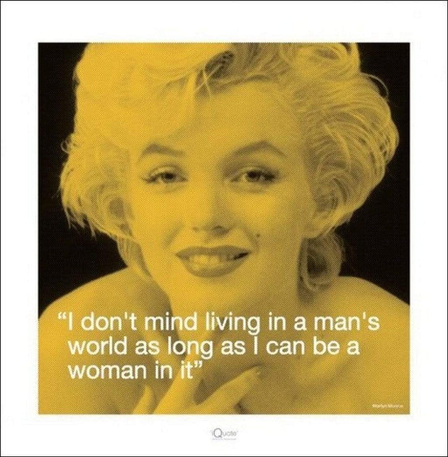 Kunstdruk Marilyn Monroe - iQuote Mans World 40x40cm