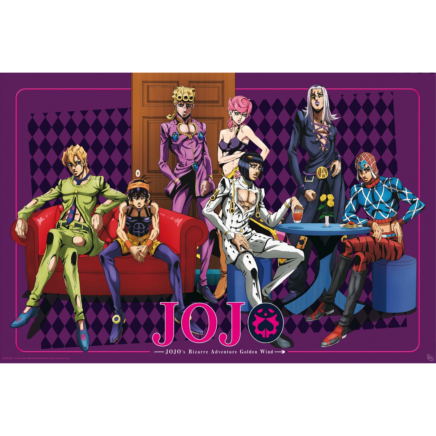 Poster Jojo's Bizarre Adventure - Golden Wind Team 91,5x61cm