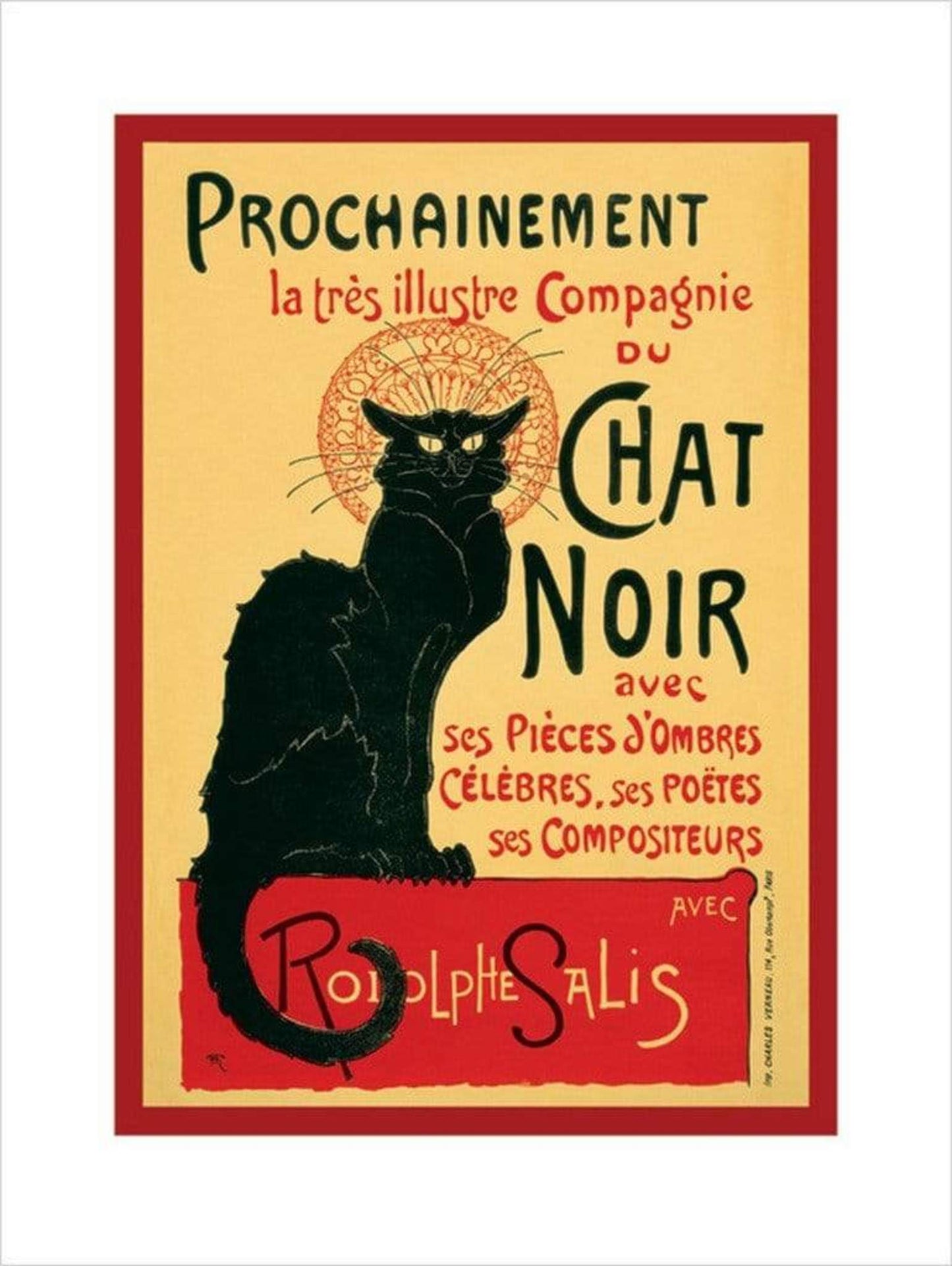 Kunstdruk Chat Noir 60x80cm