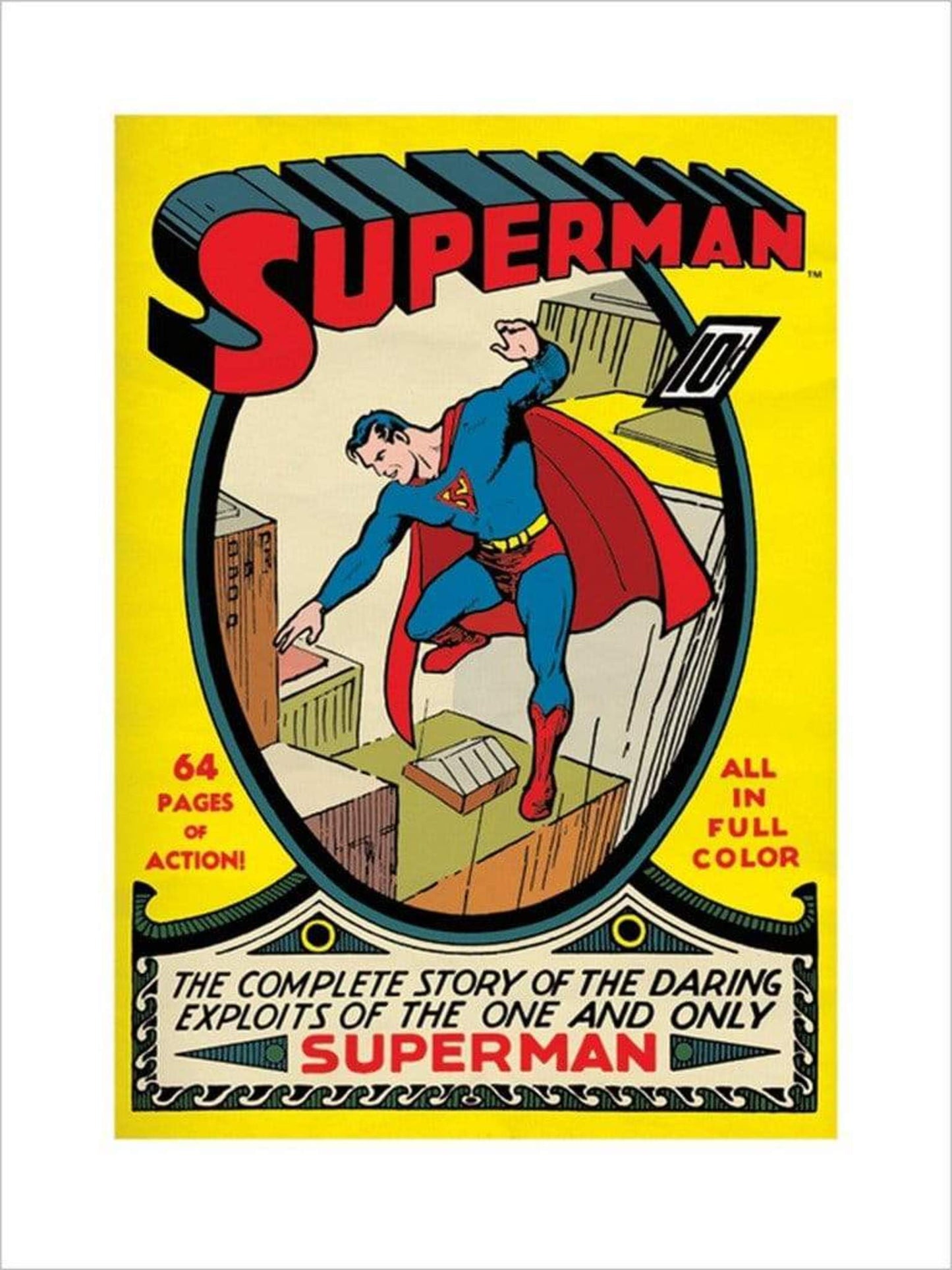 Kunstdruk Superman - No 1 60x80cm