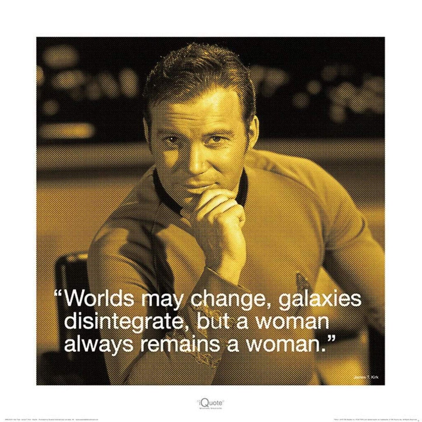 Kunstdruk Star Trek - James T Kirk iQuote 40x40cm
