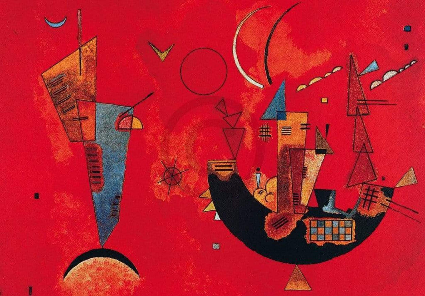 Kunstdruk Wassily Kandinsky - Mit und Gegen 100x70cm