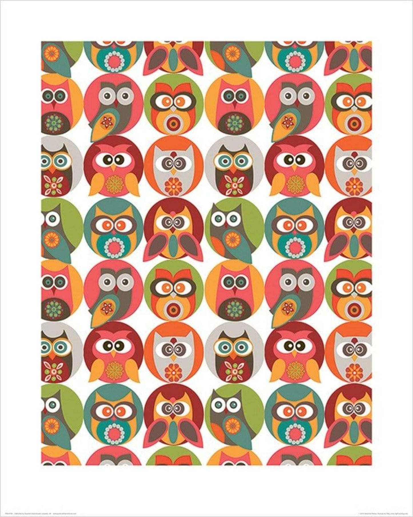 Kunstdruk Valentina Ramos - Owls Family 40x50cm