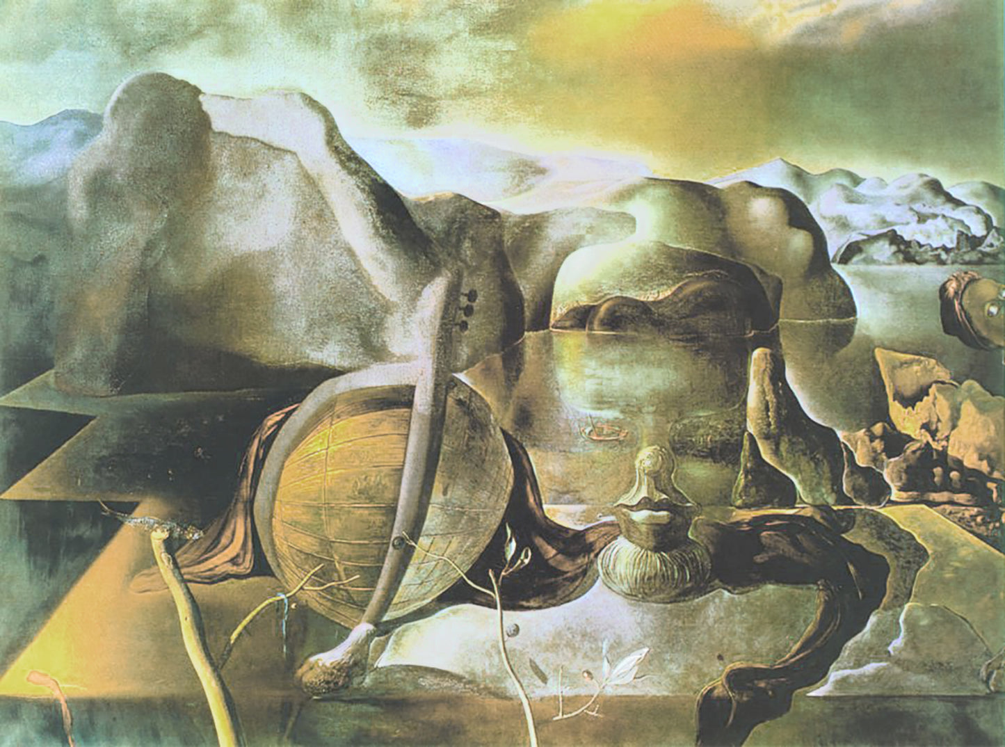 Kunstdruk Salvador Dali - L'enigme sans fin, 1938 80x60cm