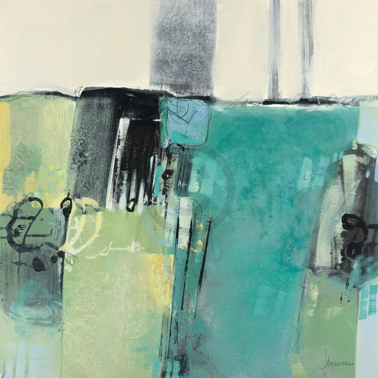 Kunstdruk Francesco Cusumano - Prato II 70x70cm