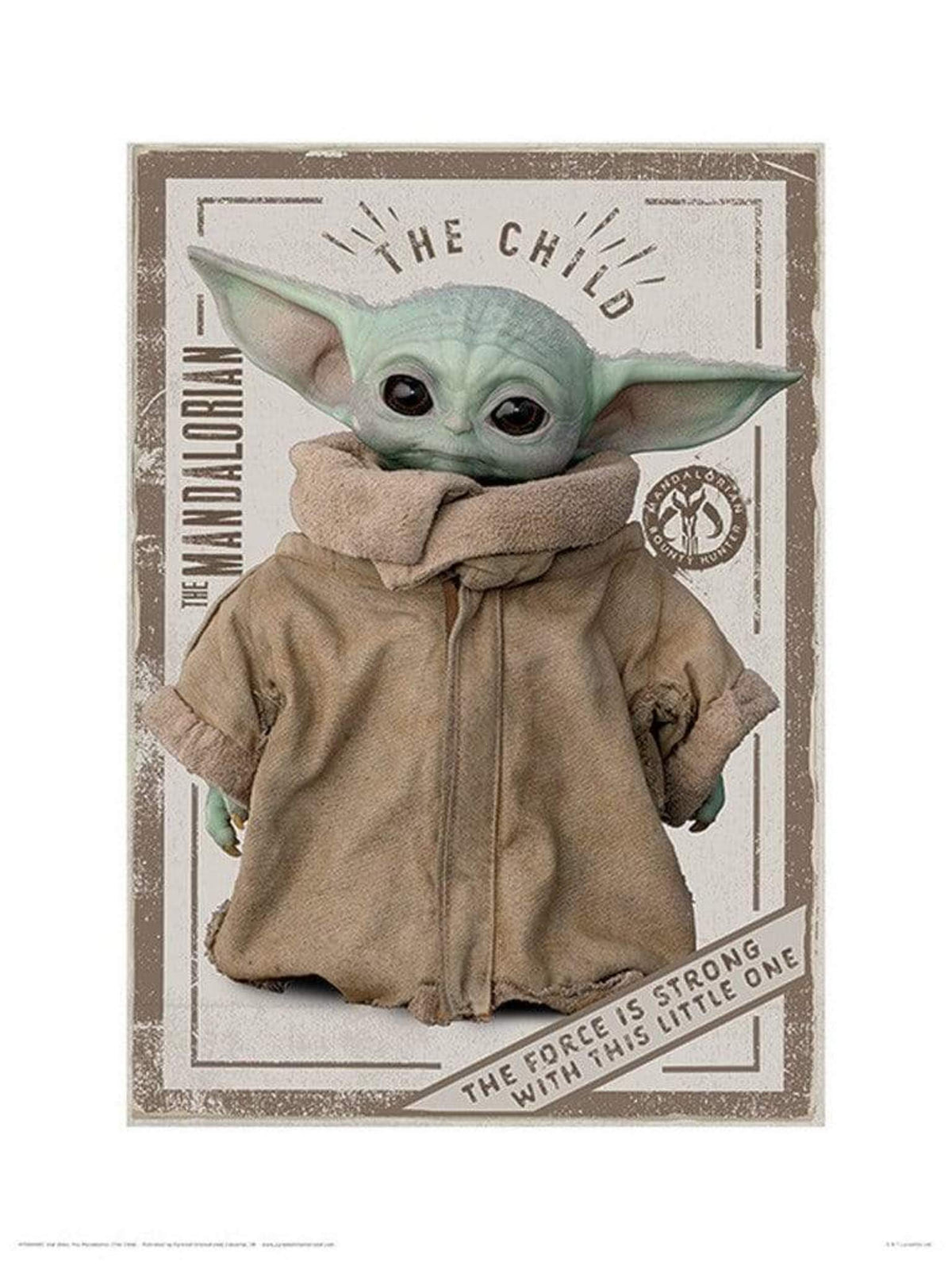 Kunstdruk Star Wars - The Mandalorian - The Child 30x40cm