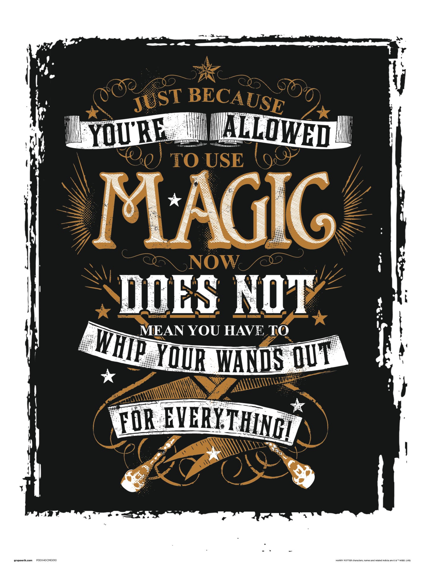Kunstdruk Harry Potter - Magic 30x40cm