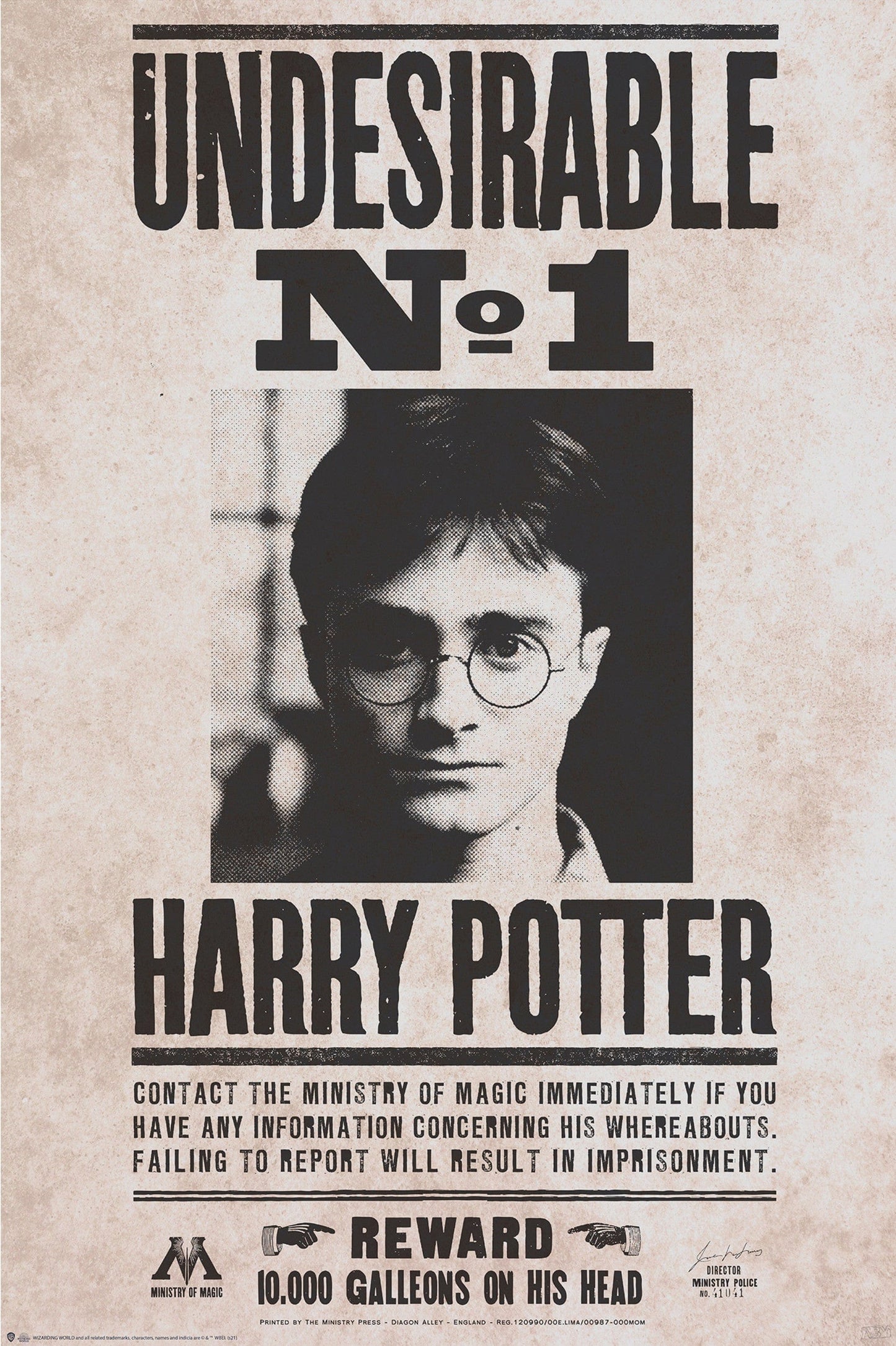 Gbeye Harry Potter Undesirable Nr 1 Poster 61X91 5cm | Posters.nl