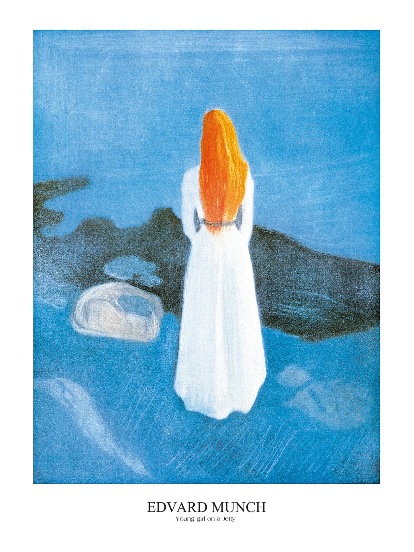 Edvard Munch Young girl on a Jetty Kunstdruk 60x80cm | Posters.nl