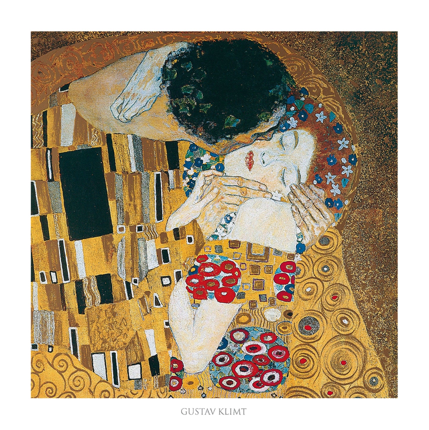 Gustav Klimt Il bacio Kunstdruk 70x70cm | Posters.nl