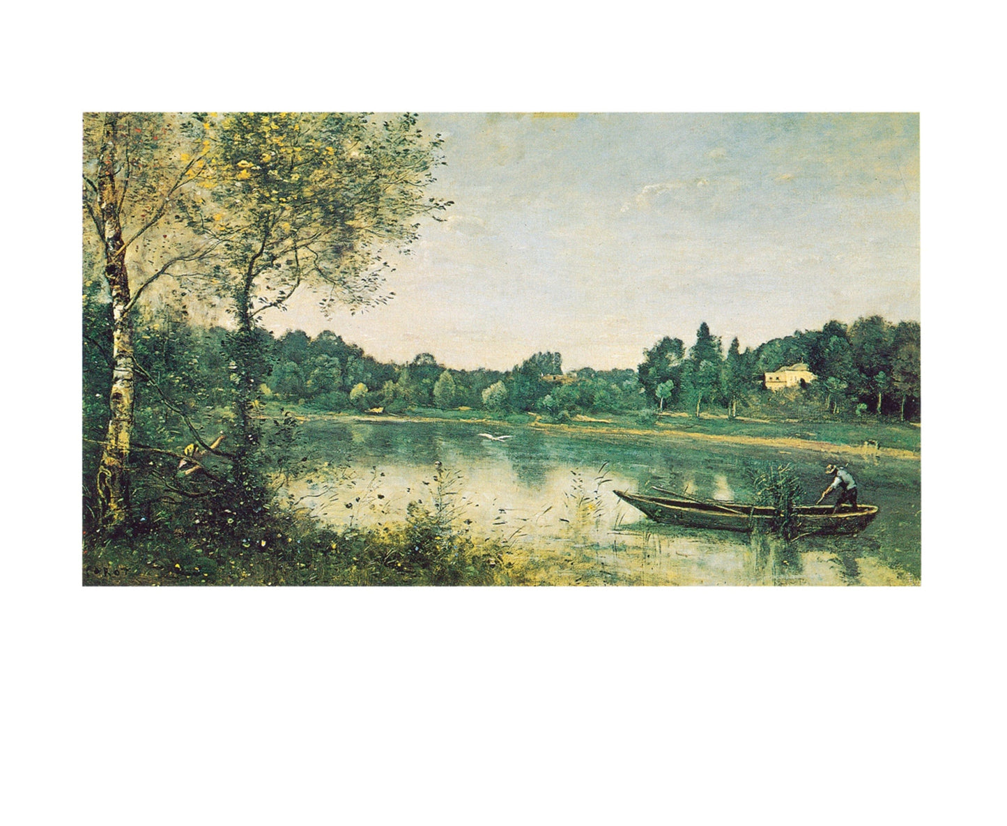 J.B.C. Corot  L'étang de ville d'Avray Kunstdruk 30x24cm | Posters.nl