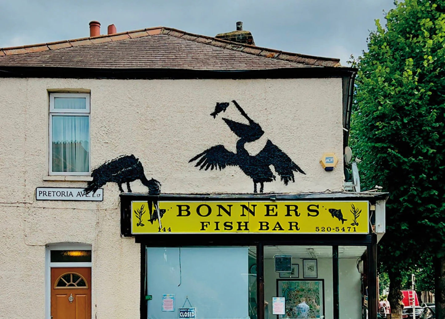 Kunstdruk Banksy - Pelikane Fish and Chips 70x50cm