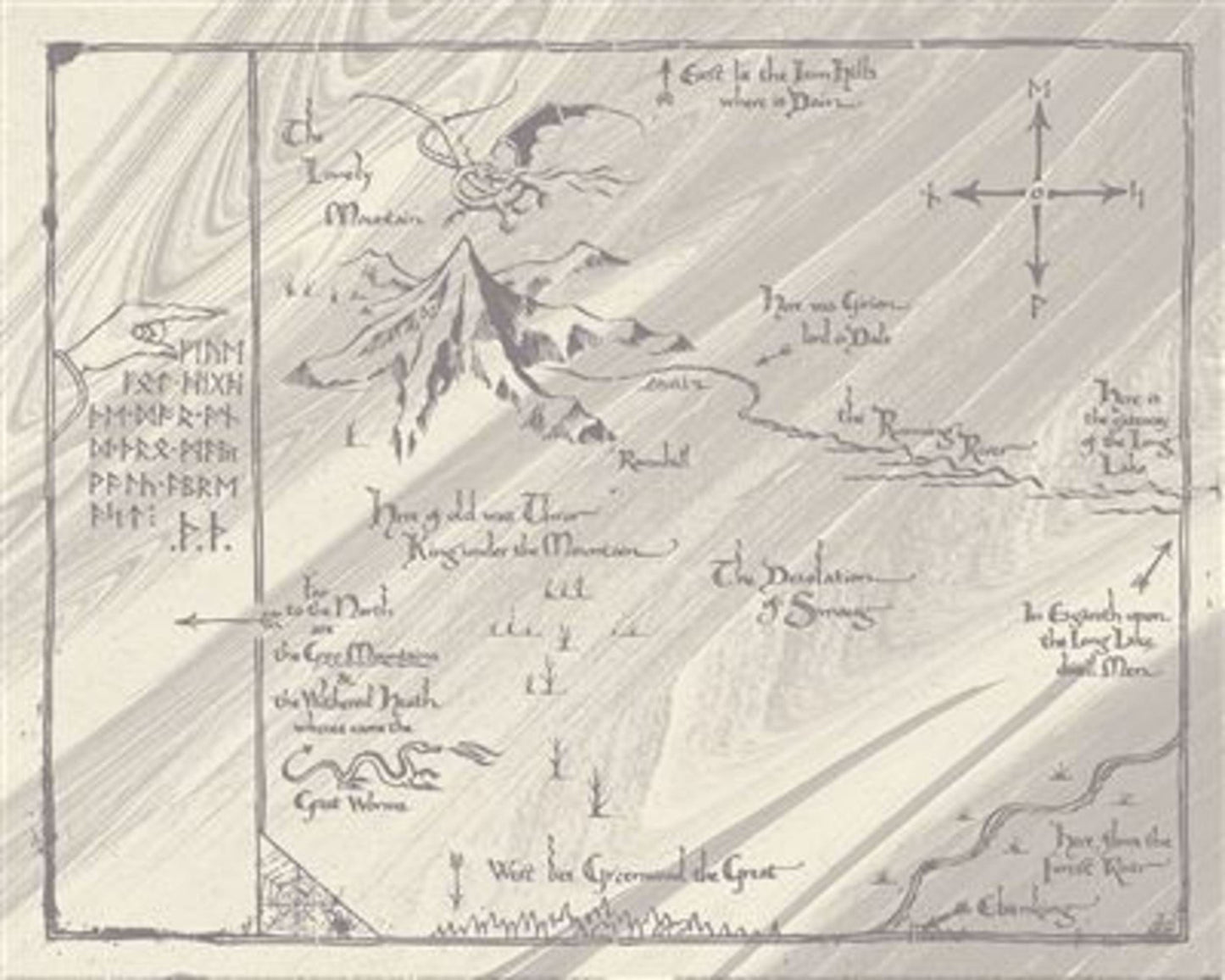 Kunstdruk The Hobbit The Lonely Mountain 50x40cm Pyramid PPR53250 | Posters.nl