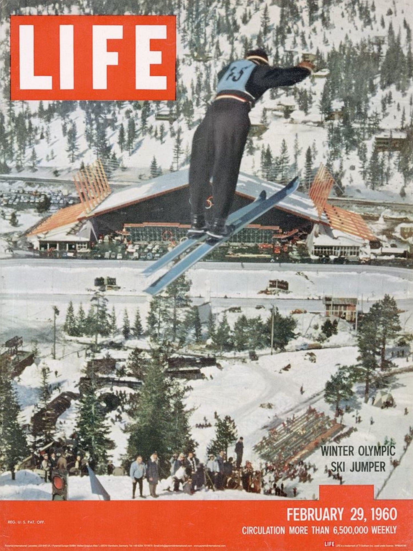 Kunstdruk Time Life Olympic Ski Jumper 30x40cm Pyramid PPR54149 | Posters.nl