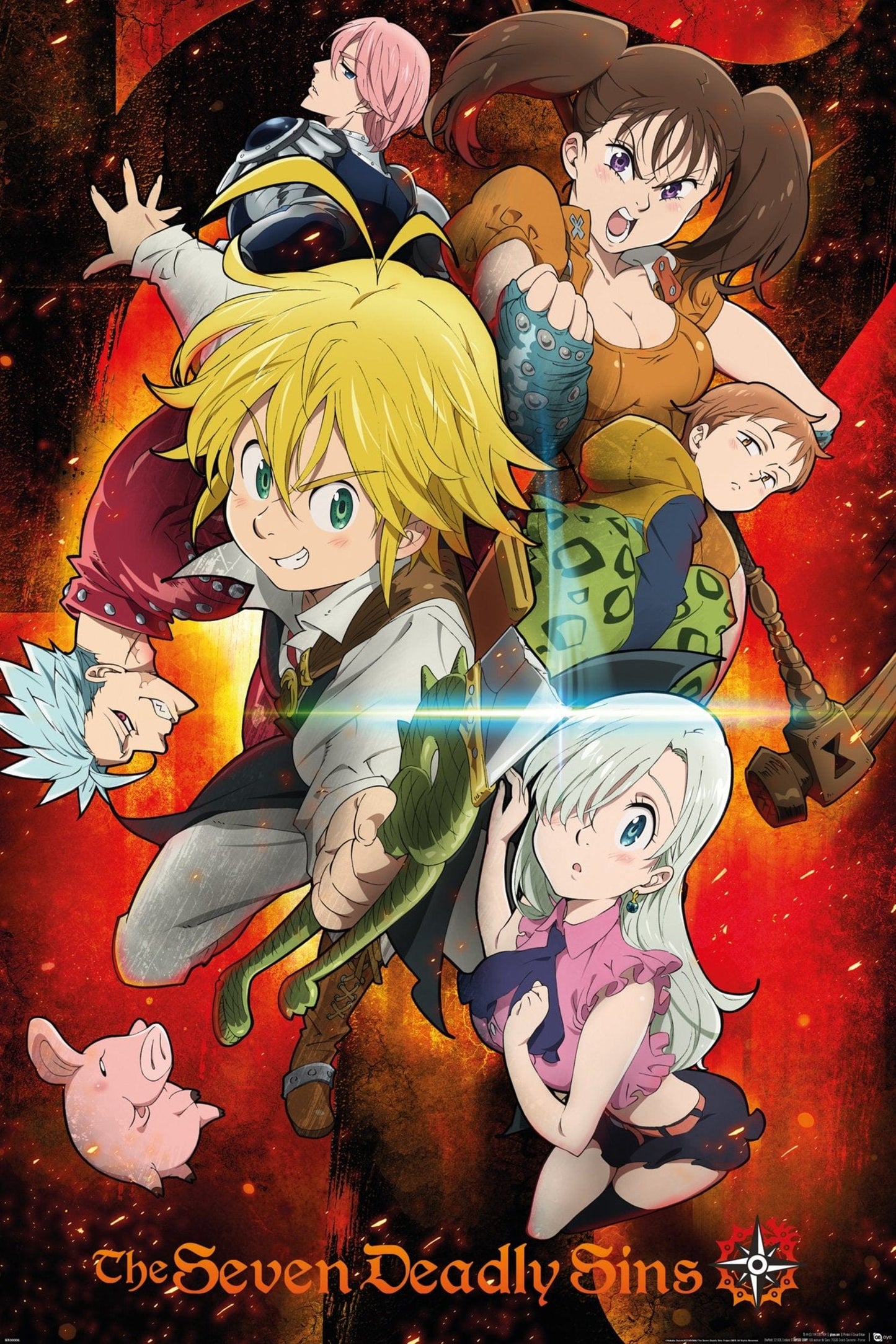 Gbeye The Seven Deadly Sins Key Art 1 Poster 61X91 5cm | Posters.nl