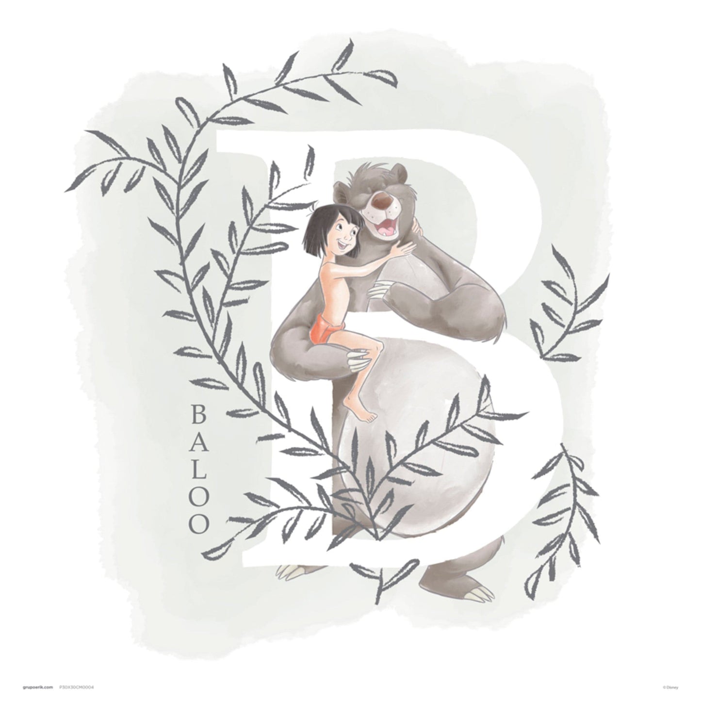 Grupo Erik Disney The Jungle Book Kunstdruk 30X30cm | Posters.nl