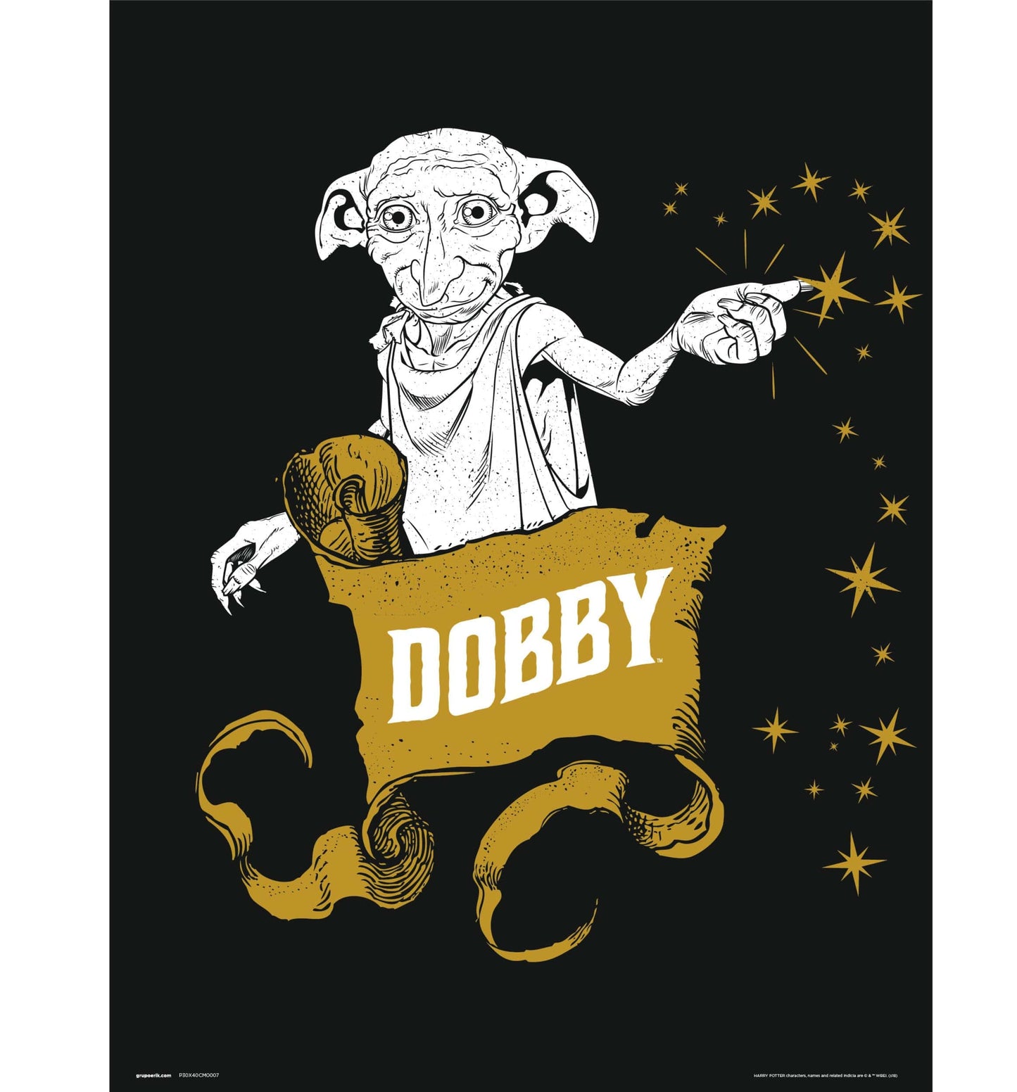 Grupo Erik Harry Potter Dobby Kunstdruk 30X40cm | Posters.nl