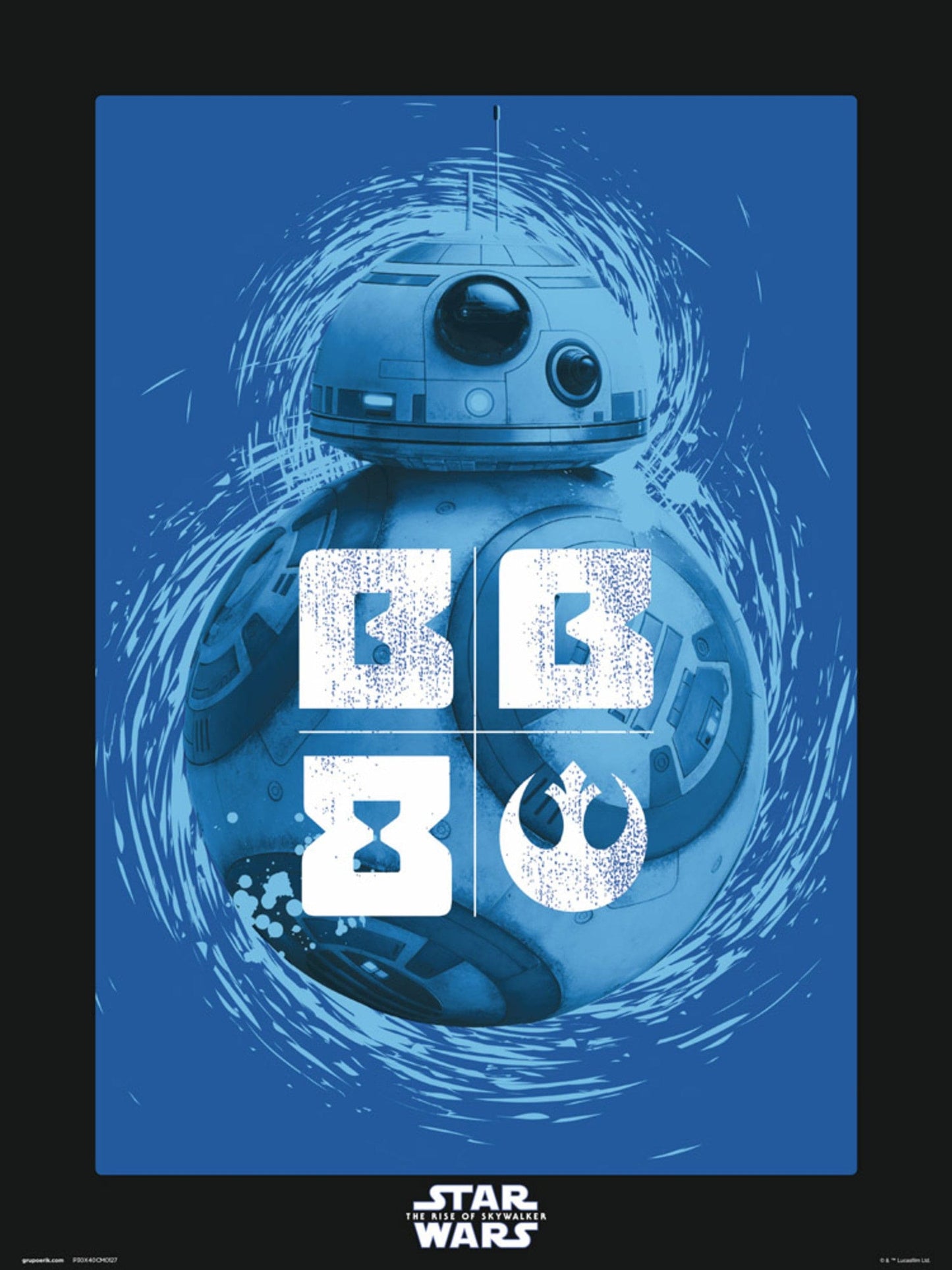 Grupo Erik Star Wars Episode Ix Bb 8 Blue Kunstdruk 30X40cm | Posters.nl