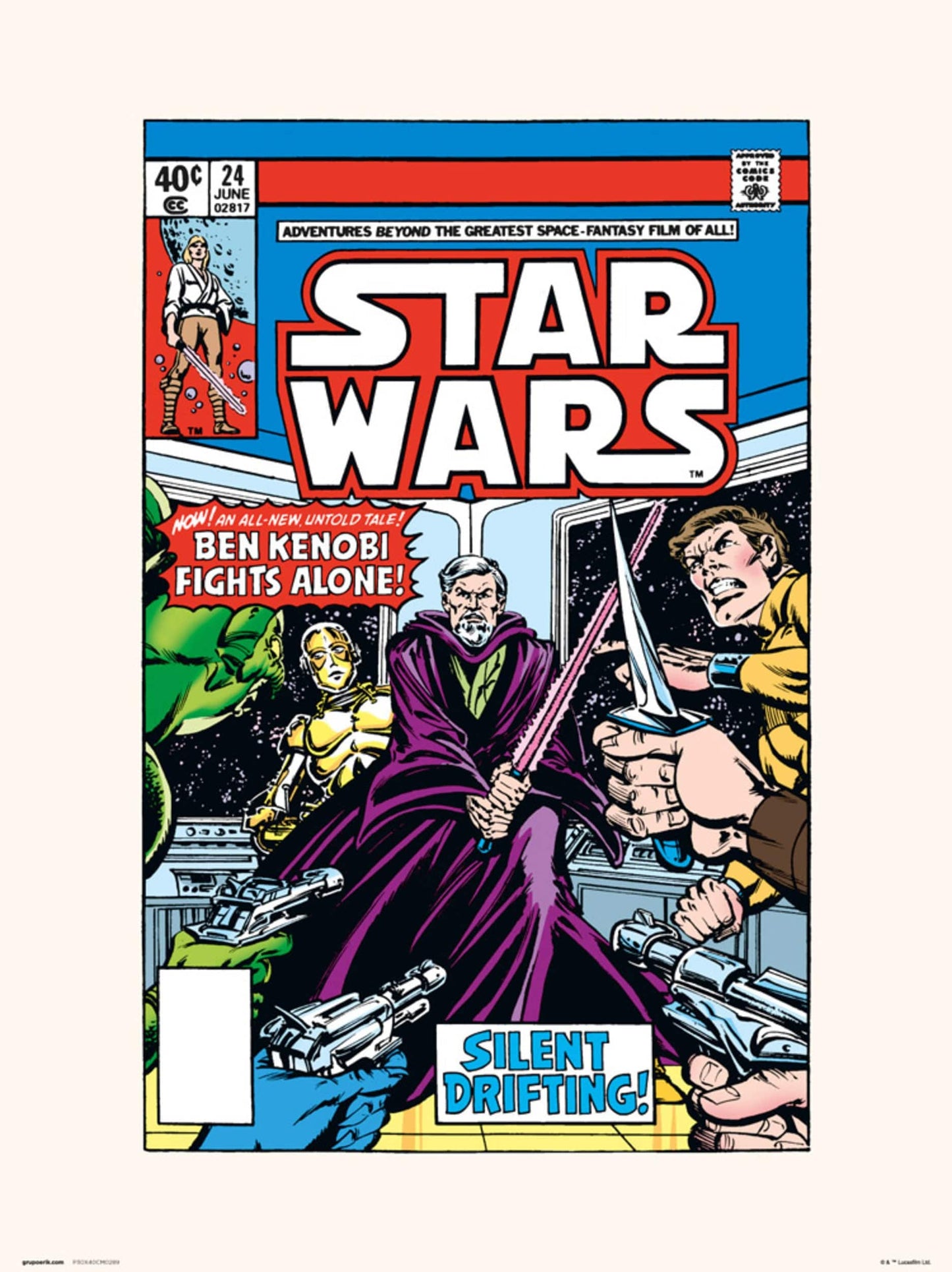 Grupo Erik Star Wars 24 Silent Drifting Kunstdruk 30X40cm | Posters.nl