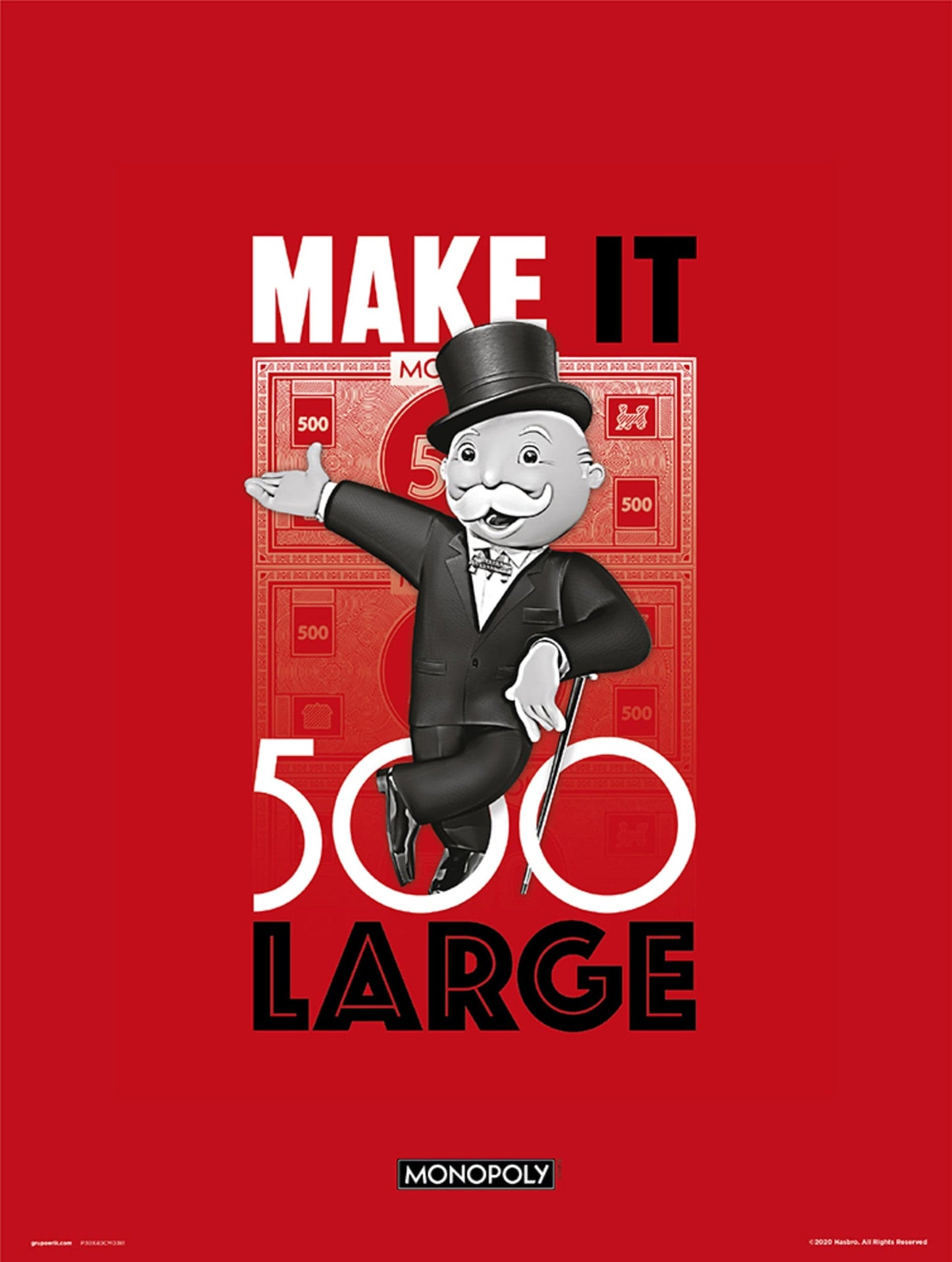 Grupo Erik Monopoly Make It 500 Large Kunstdruk 30X40cm | Posters.nl