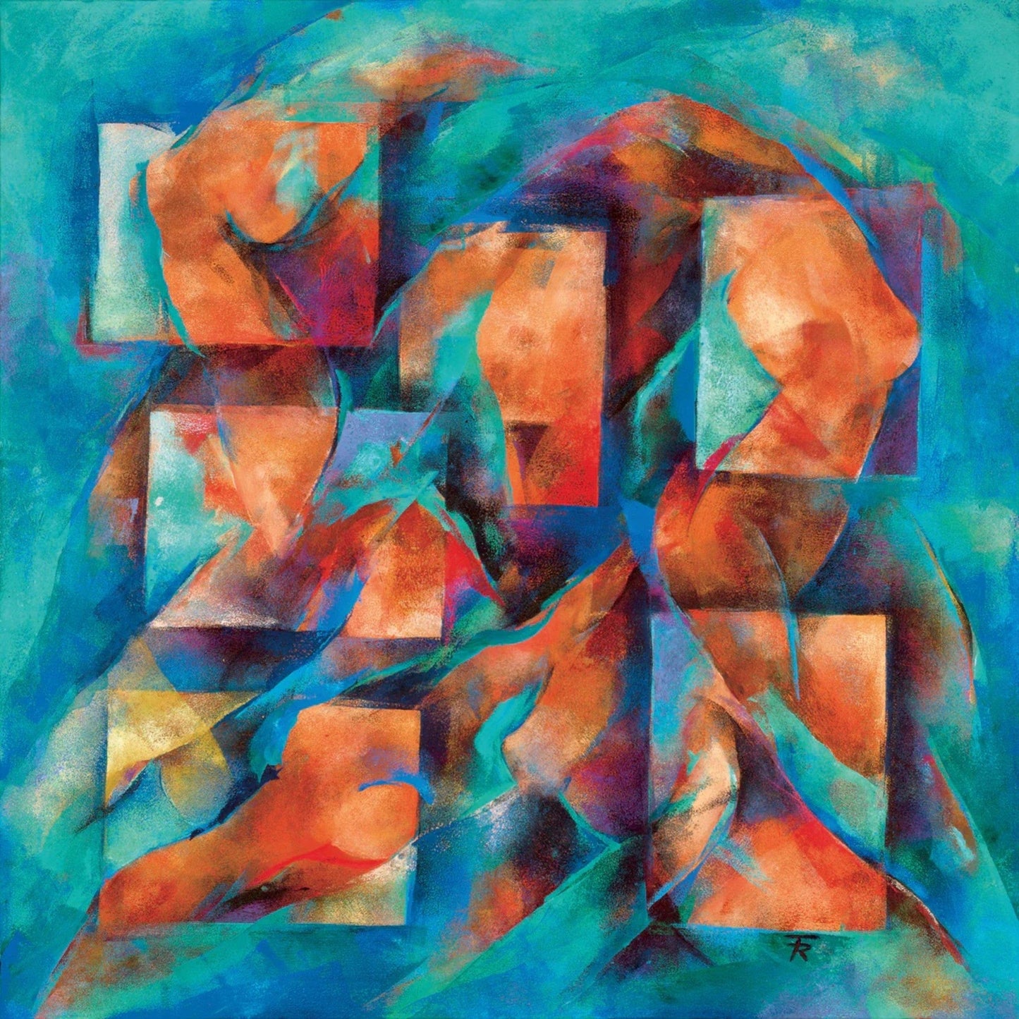 PGM FRU 14 Franz Ruzicka Symphonie des Lebens Kunstdruk 98x98cm | Posters.nl