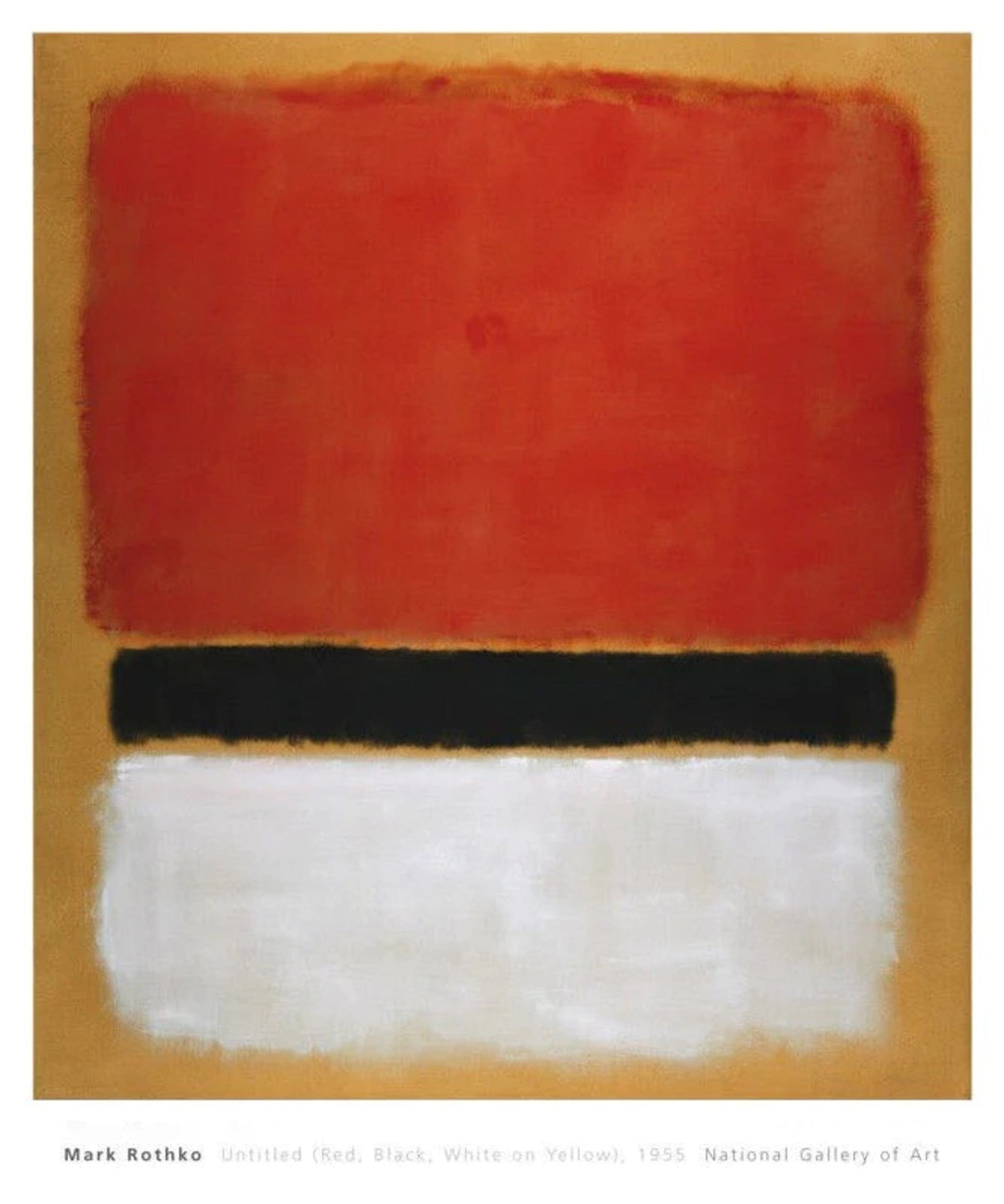 PGM MKR 219 Mark Rothko Untitled Red Black White on Yellow 1955 Kunstdruk 71x865cm | Posters.nl