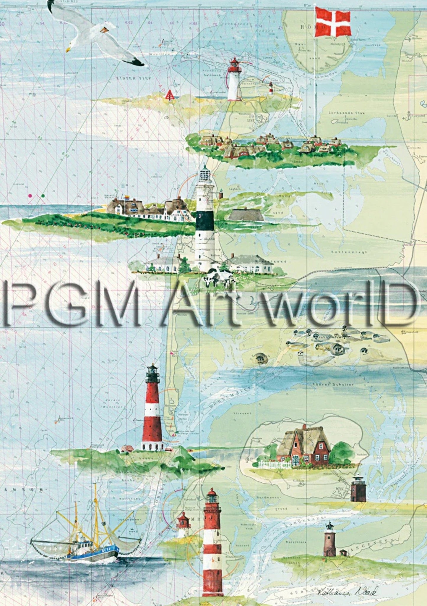 PGM NK 02 Katharina Noack Sylt und Amrum Kunstdruk 50x70cm | Posters.nl