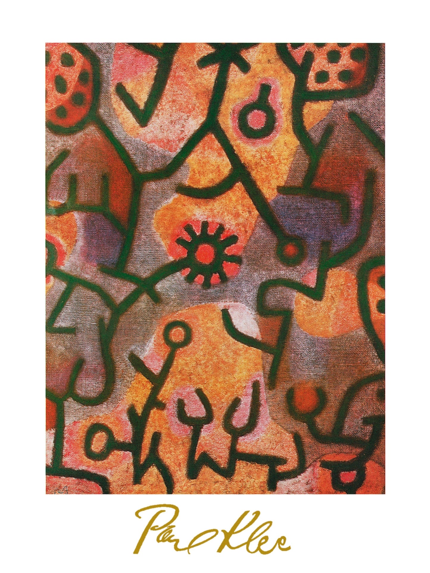 Paul Klee Flora di Roccia Kunstdruk 60x80cm | Posters.nl