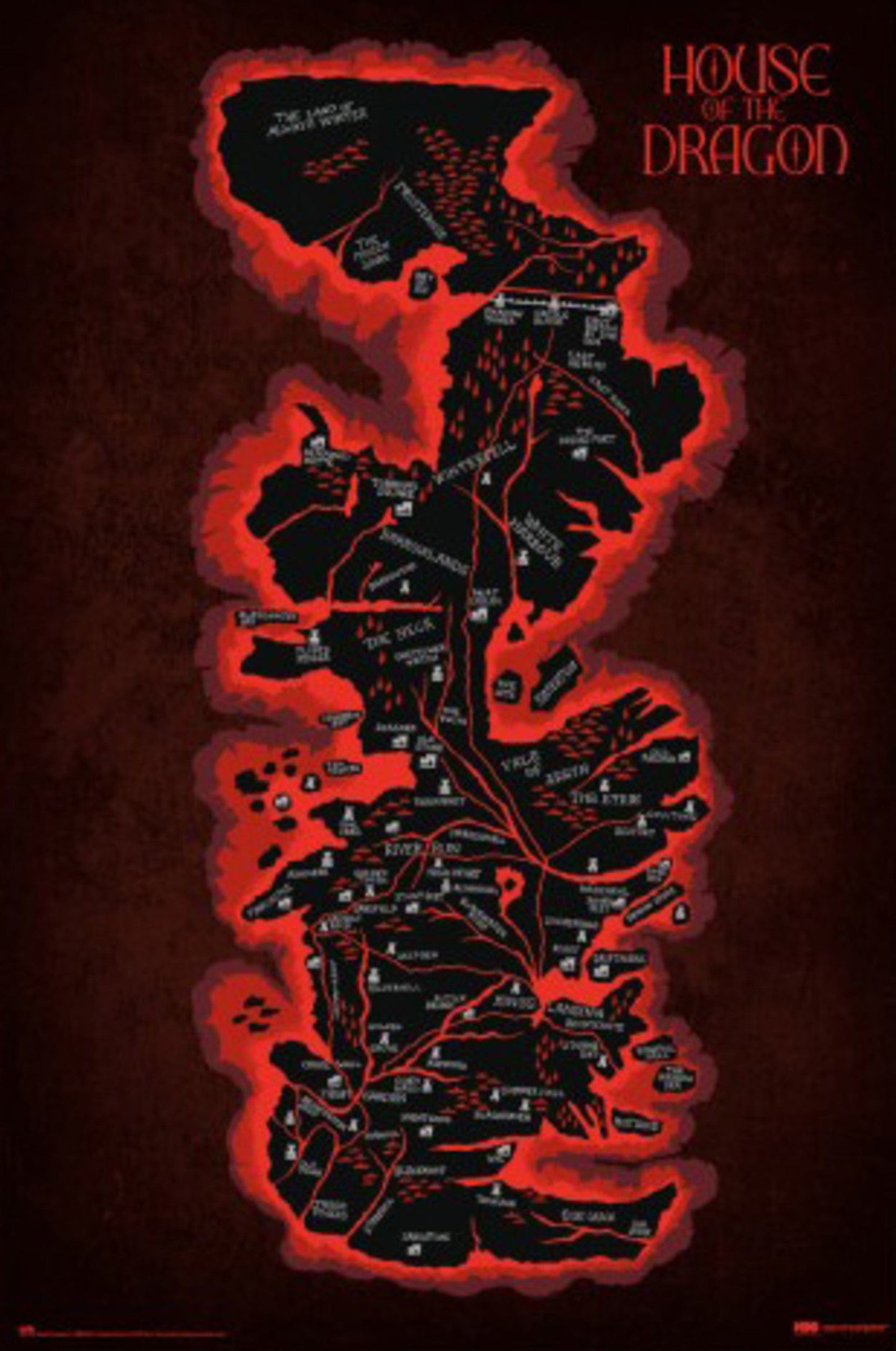 Poster House Of The Dragon Map Westeros 61x91 5cm Grupo Erik GPE5857 | Posters.nl