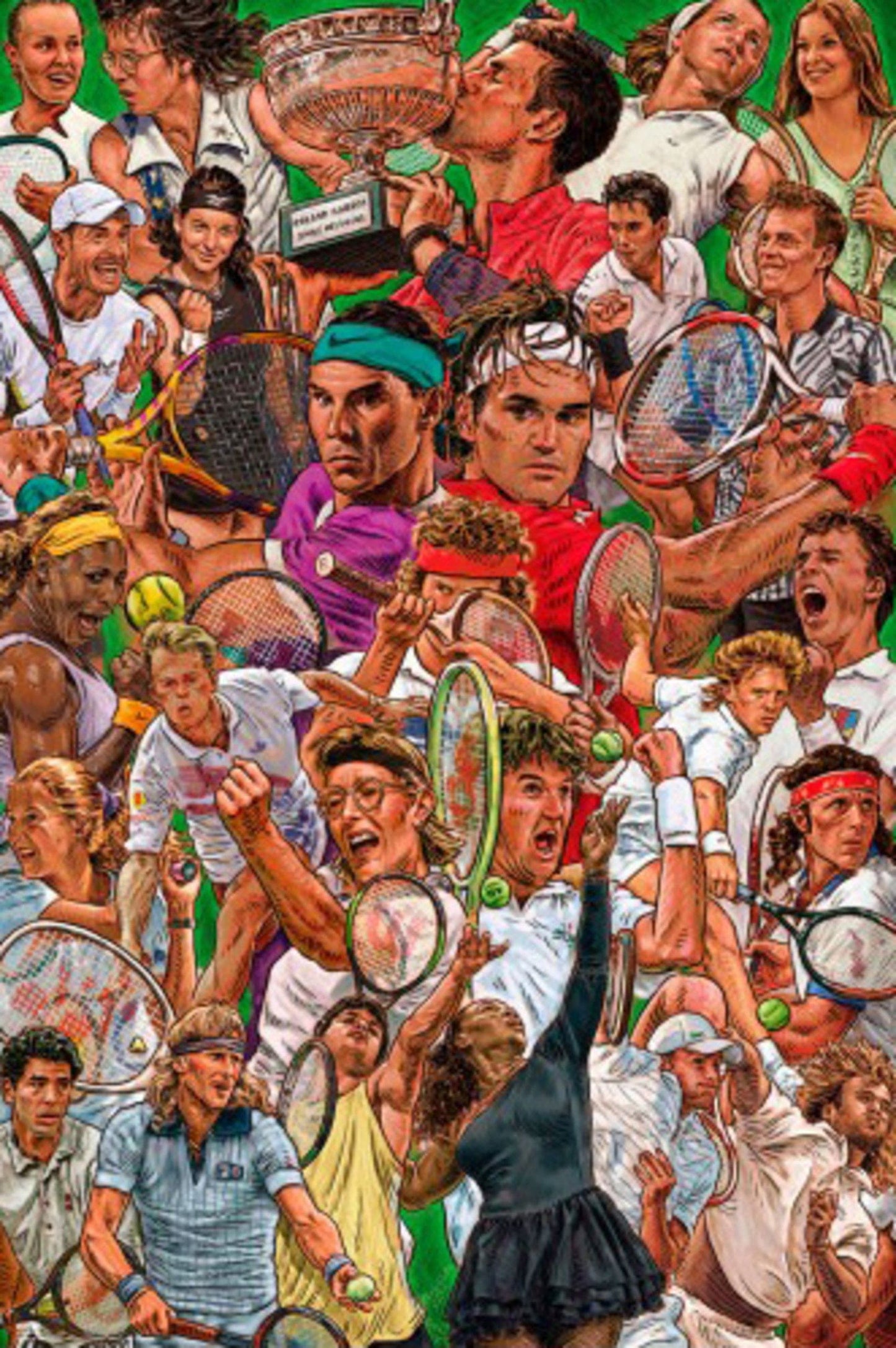 Poster Legendary Tennis Players 61x91 5cm Grupo Erik GPE5877 | Posters.nl