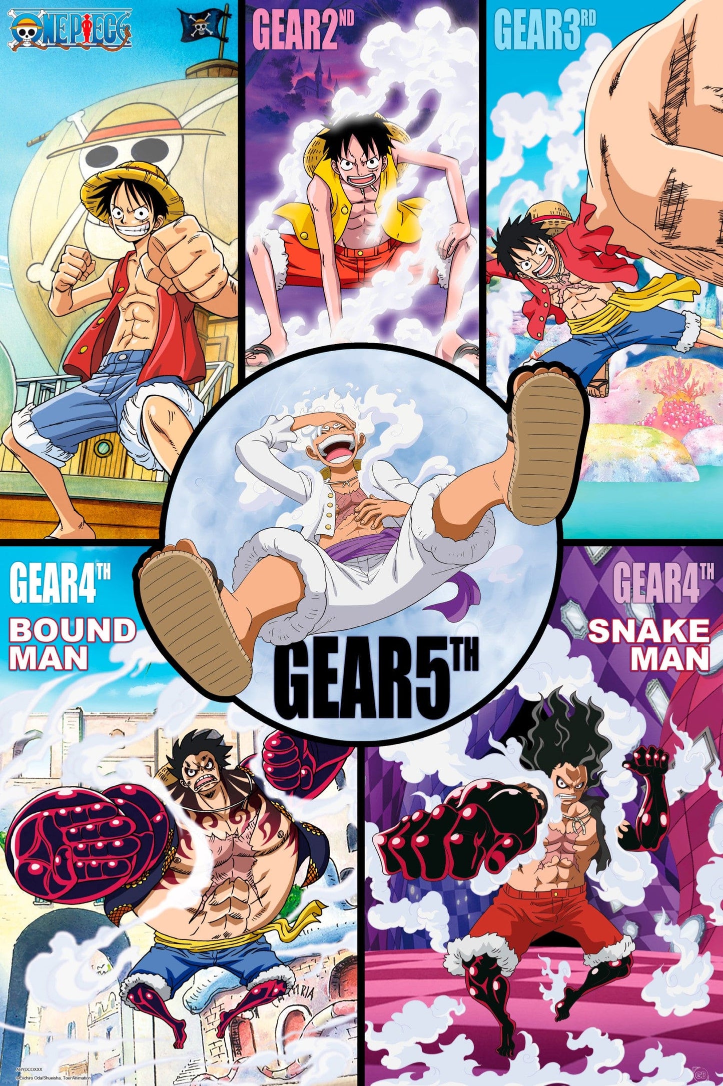 Poster One Piece Gears History 61x91 5cm Abystyle GBYDCO504 | Posters.nl