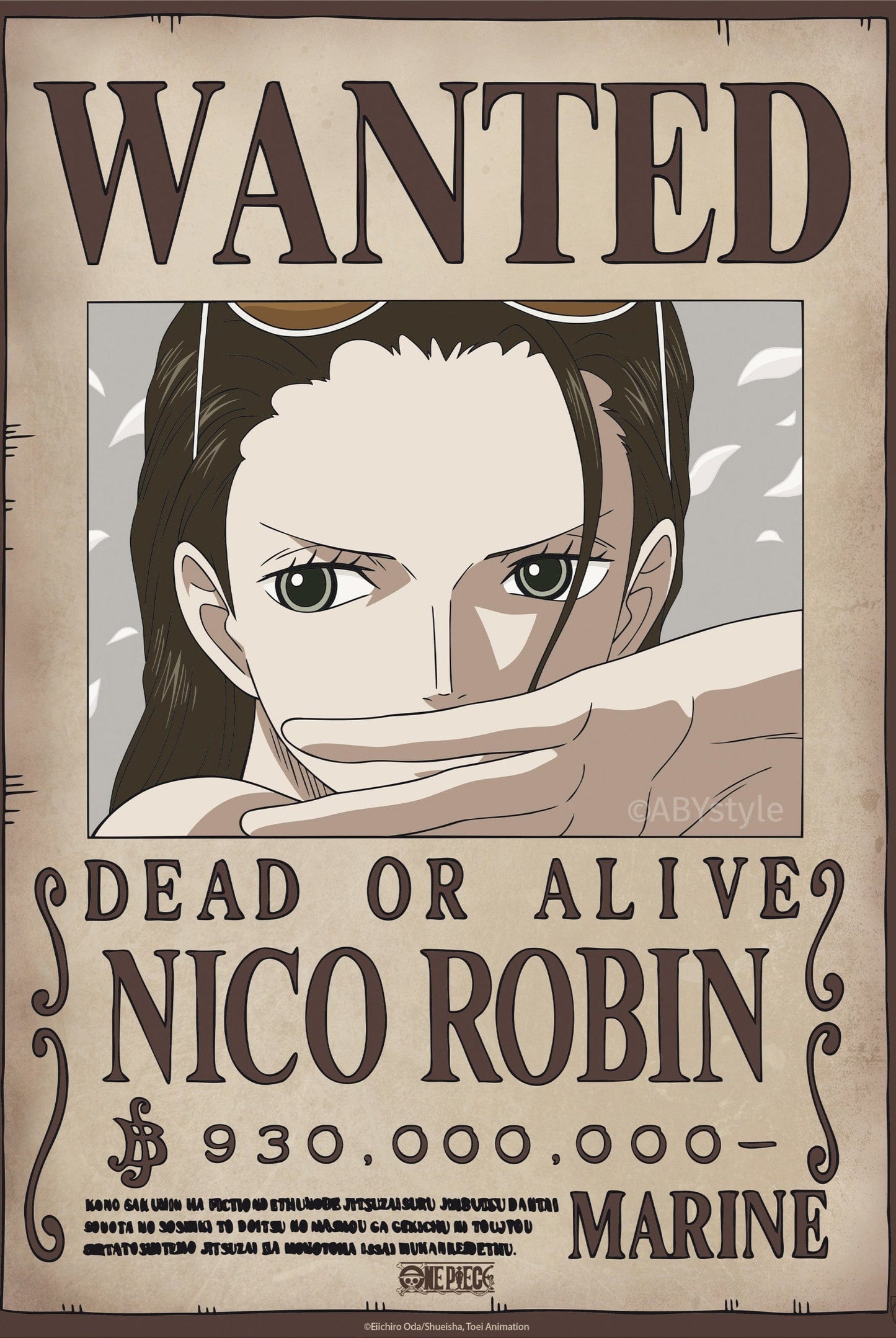 Poster One Piece Wanted Nico Robin Wano 38x52cm Abystyle GBYDCO644 | Posters.nl