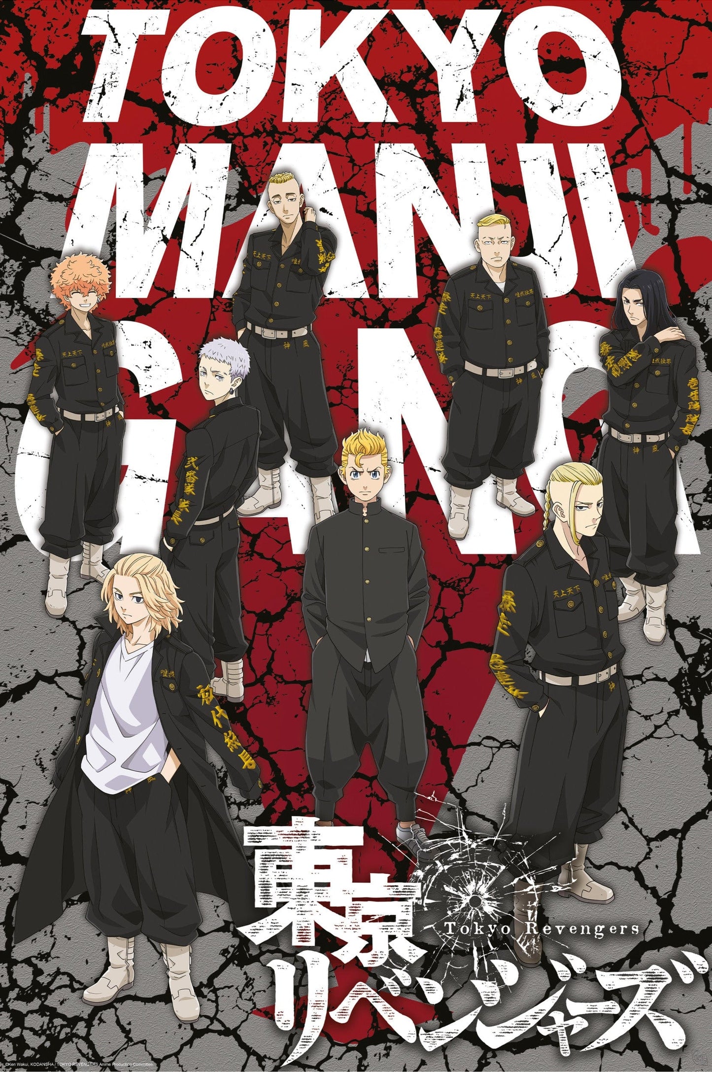 Poster Tokyo Revengers Takemichi And Tokyo Manji Gang 61x91 5cm Abystyle GBYDCO460 | Posters.nl