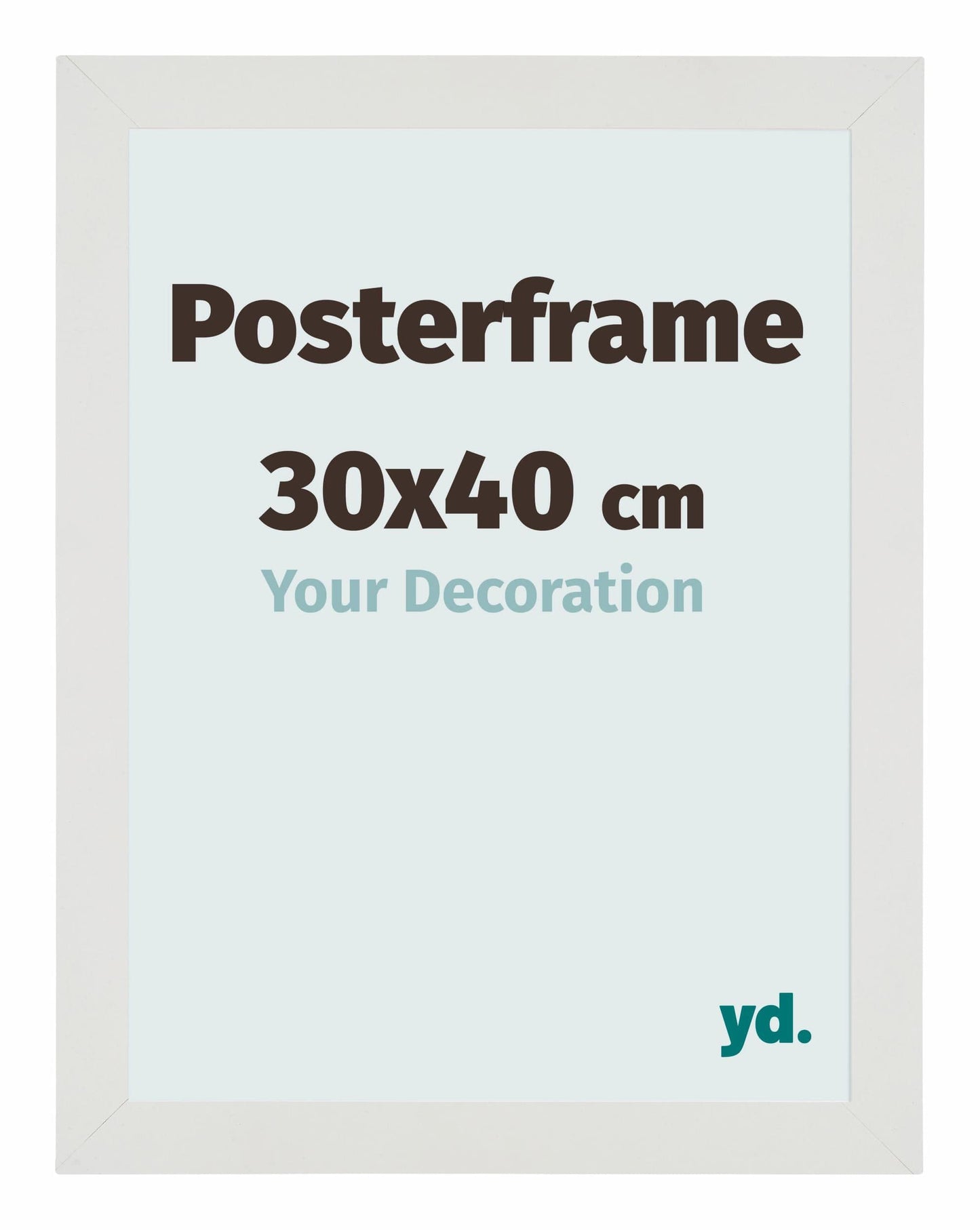 Posterframe 30x40cm Wit Mat MDF Parma Maat | Posters.nl