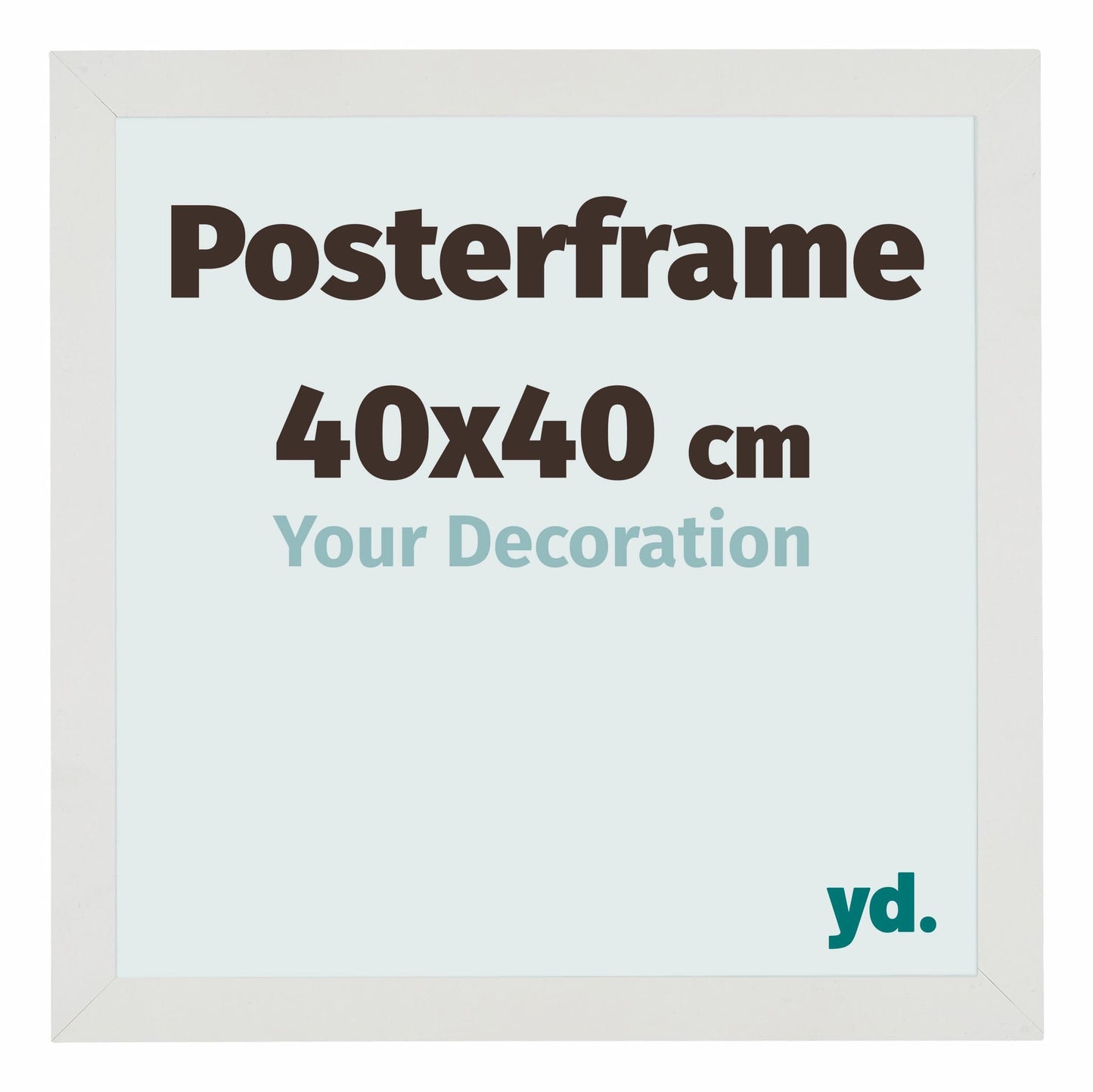 Posterframe 40x40cm Wit Mat MDF Parma Maat | Posters.nl