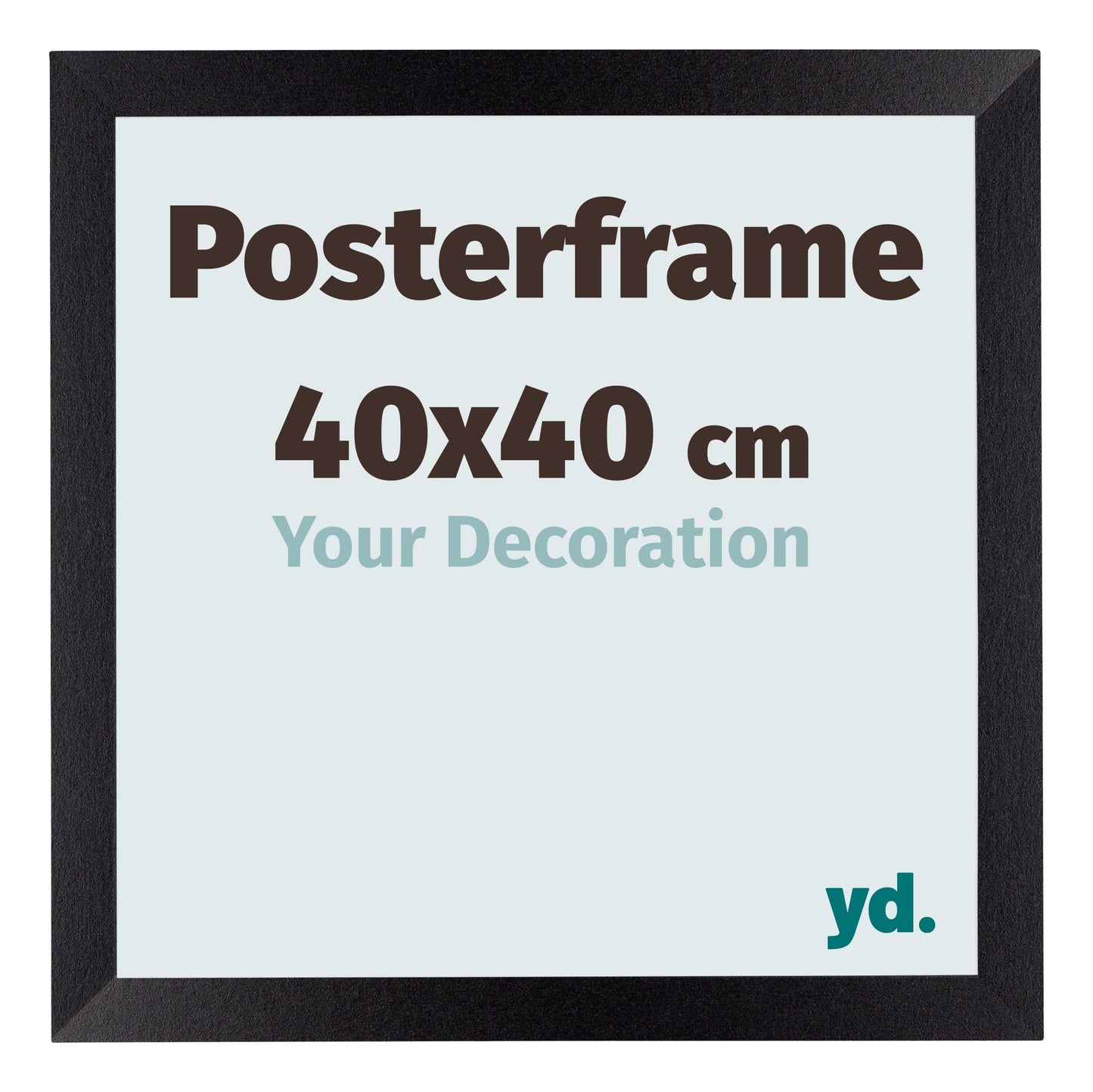 Posterframe 40x40cm Zwart Mat MDF Parma Maat | Posters.nl