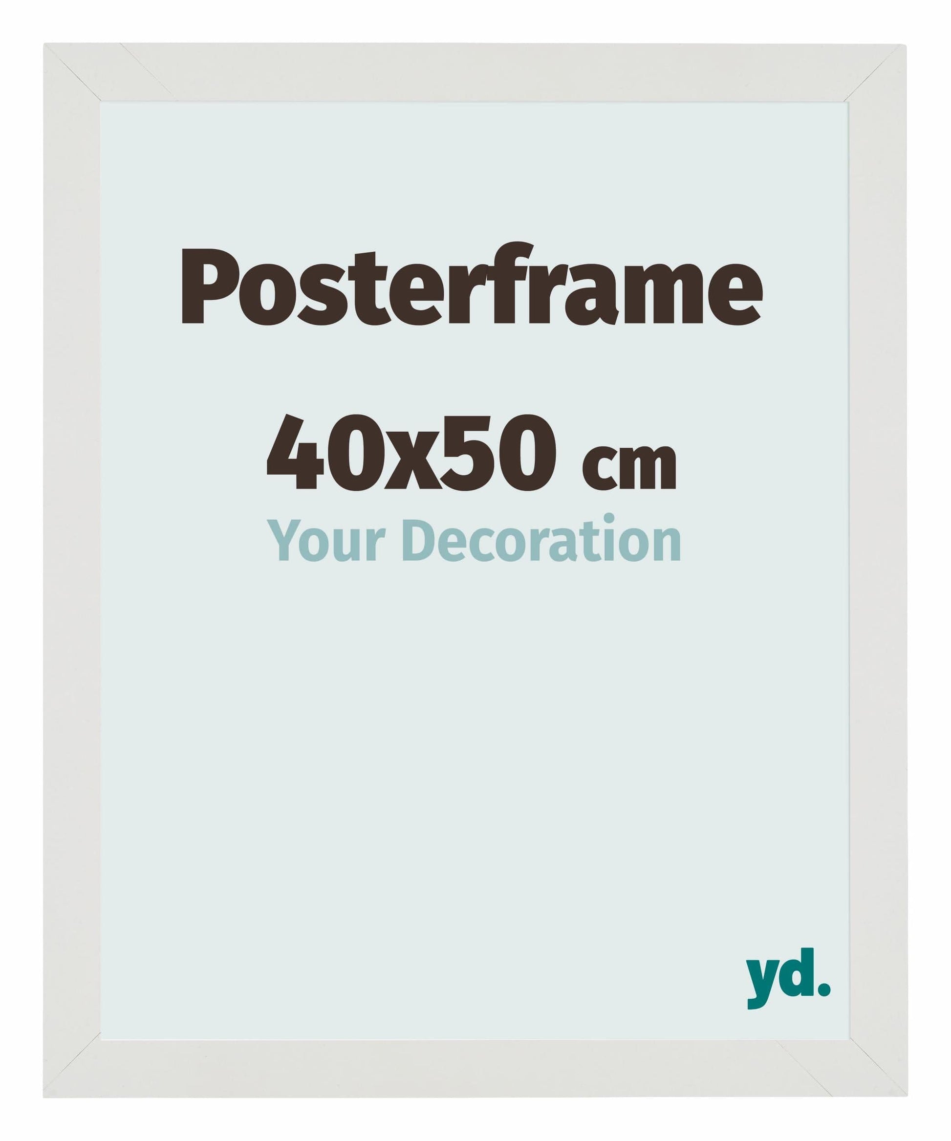 Posterframe 40x50cm Wit Mat MDF Parma Maat | Posters.nl