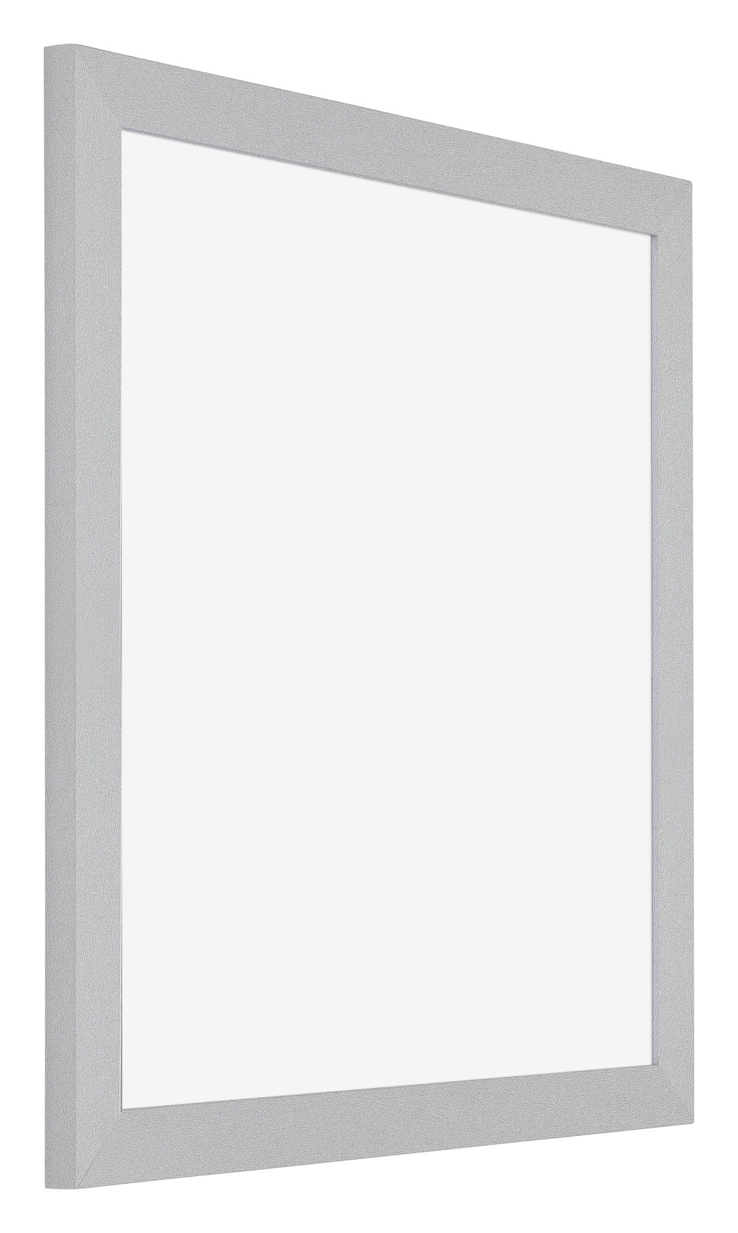 Posterlijst MDF 40x40cm Mat Zilver Voorzijde Schuin | Posters.nl