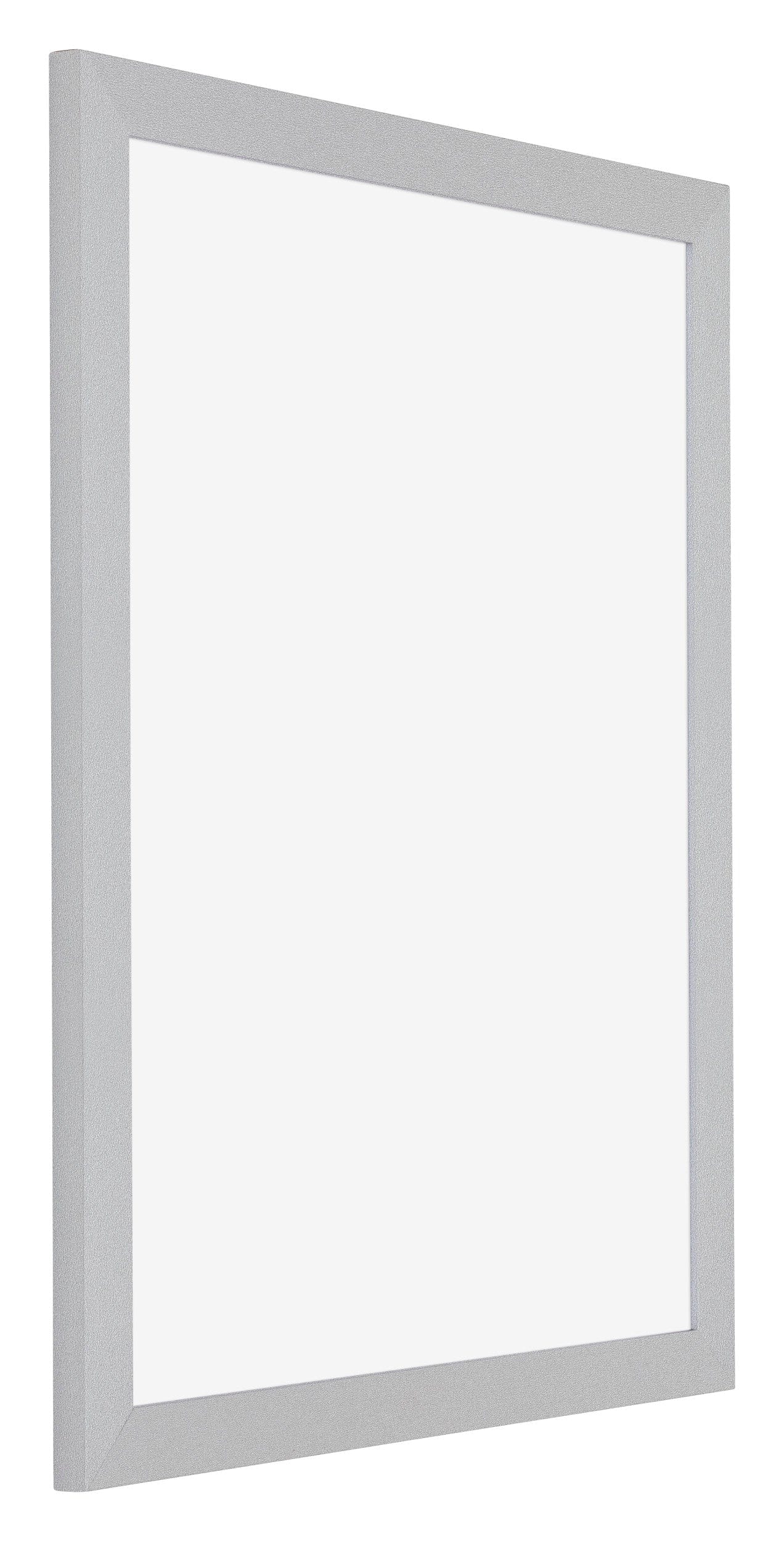 Posterlijst MDF 40x50cm Mat Zilver Voorzijde Schuin | Posters.nl