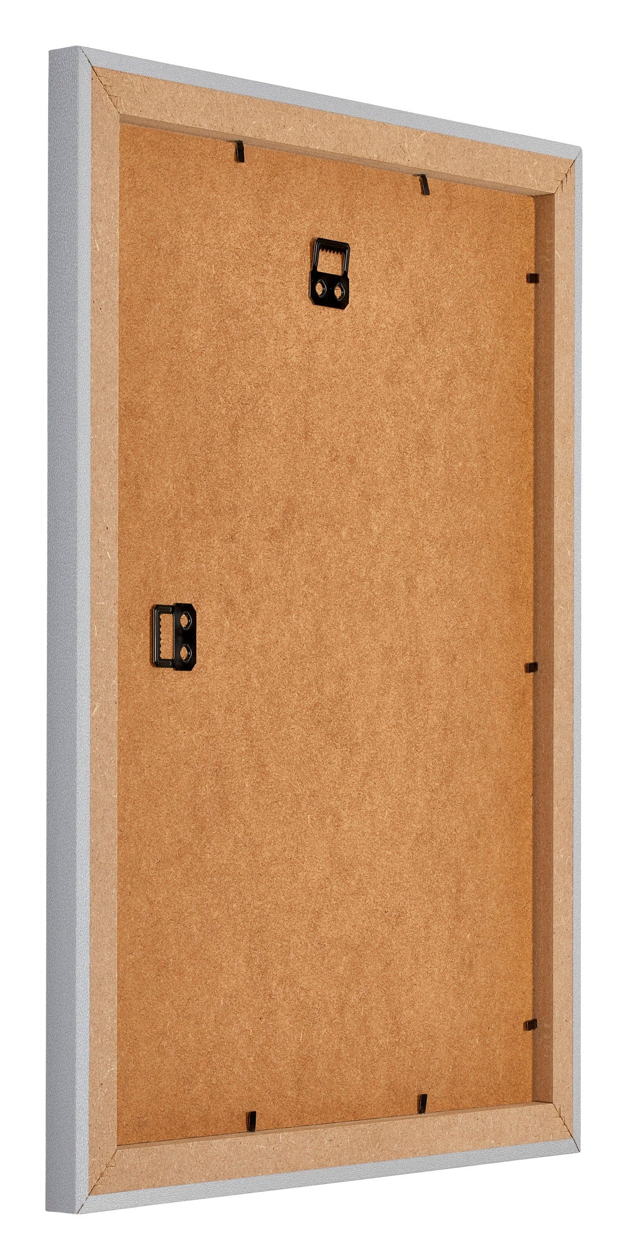 Posterlijst MDF 60x80 Mat Zilver Achterzijde Schuin | Posters.nl